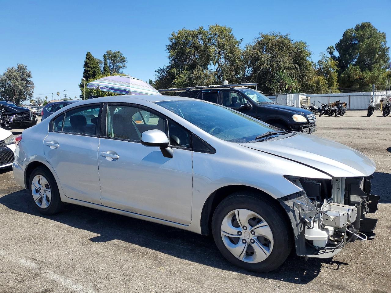 2013 Honda Civic Lx Silver vin: 19XFB2F58DE264566