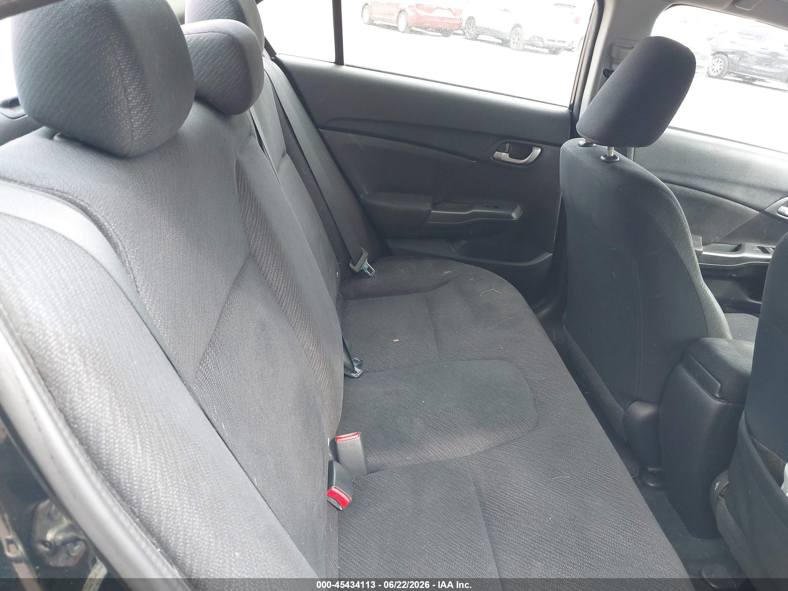 2013 Honda Civic Lx Black vin: 19XFB2F58DE271386