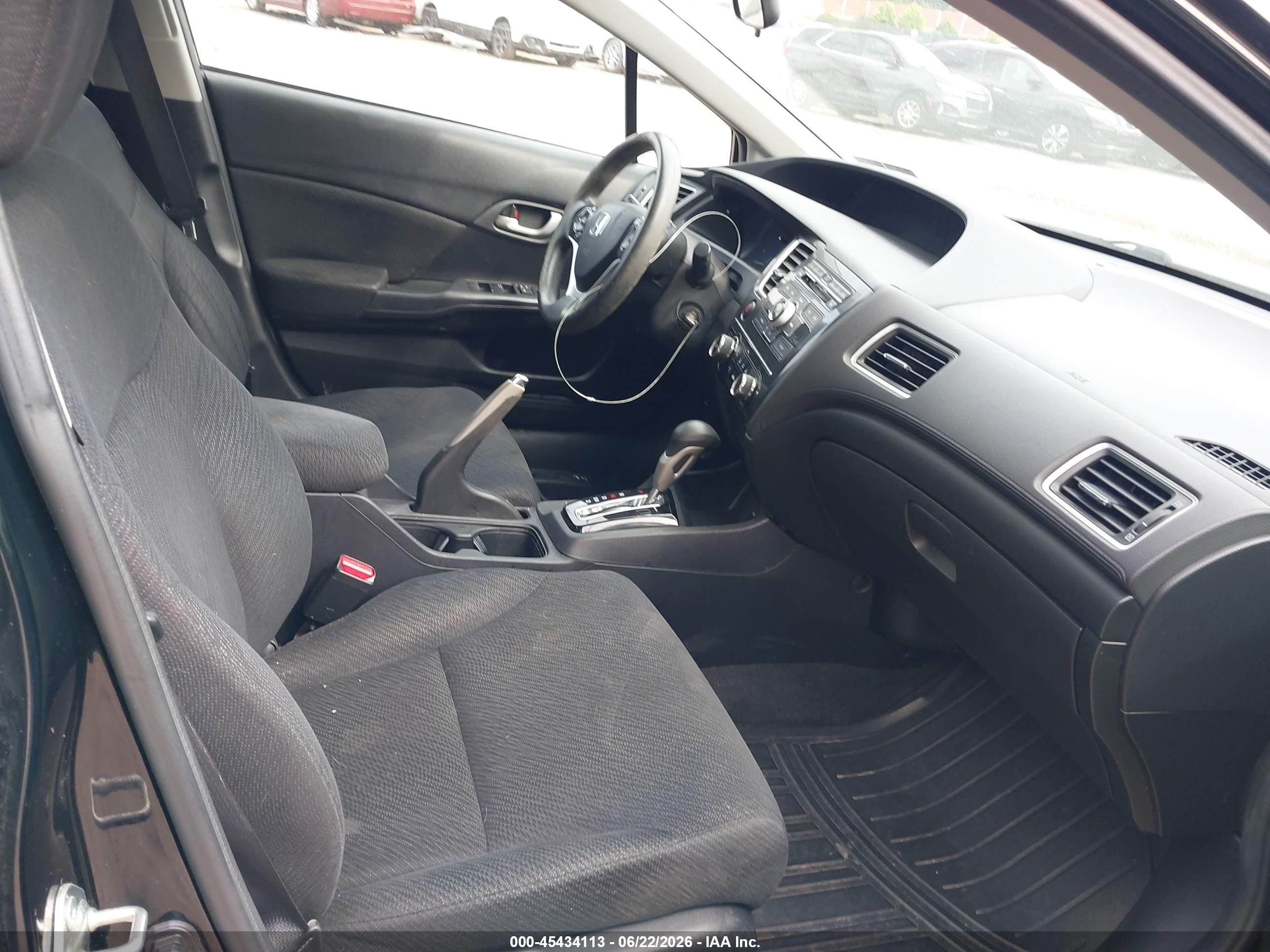 2013 Honda Civic Lx Black vin: 19XFB2F58DE271386