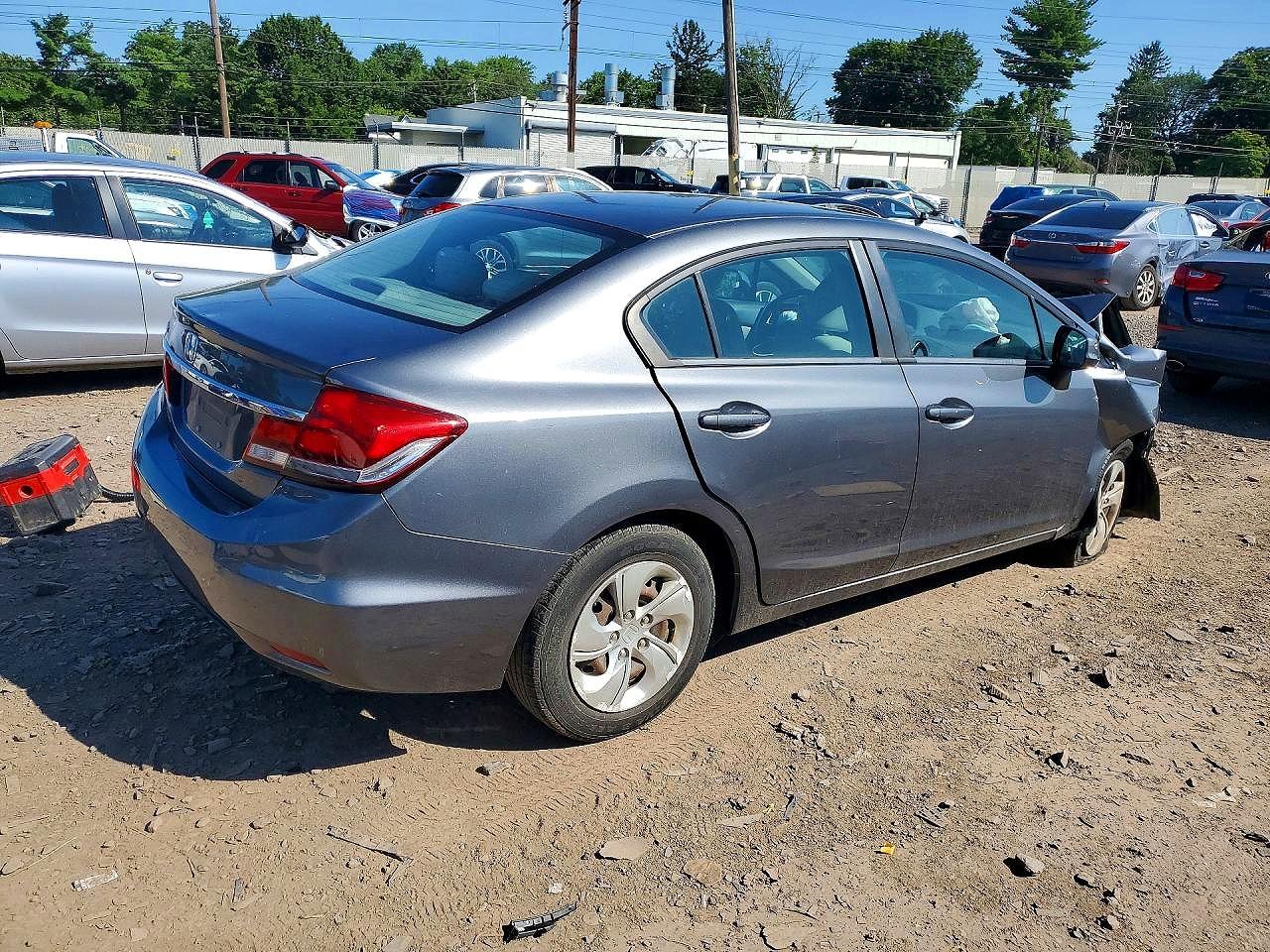 2013 Honda Civic Lx Gray vin: 19XFB2F58DE272957