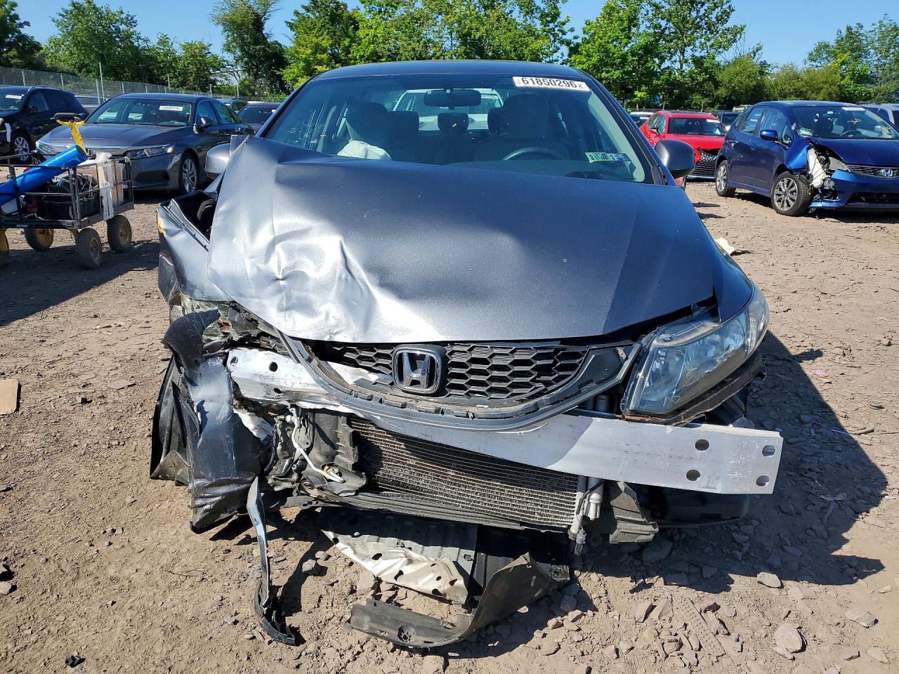 2013 Honda Civic Lx Gray vin: 19XFB2F58DE272957