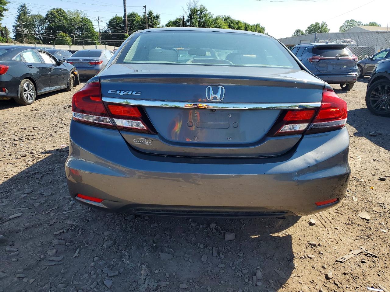 2013 Honda Civic Lx Gray vin: 19XFB2F58DE272957