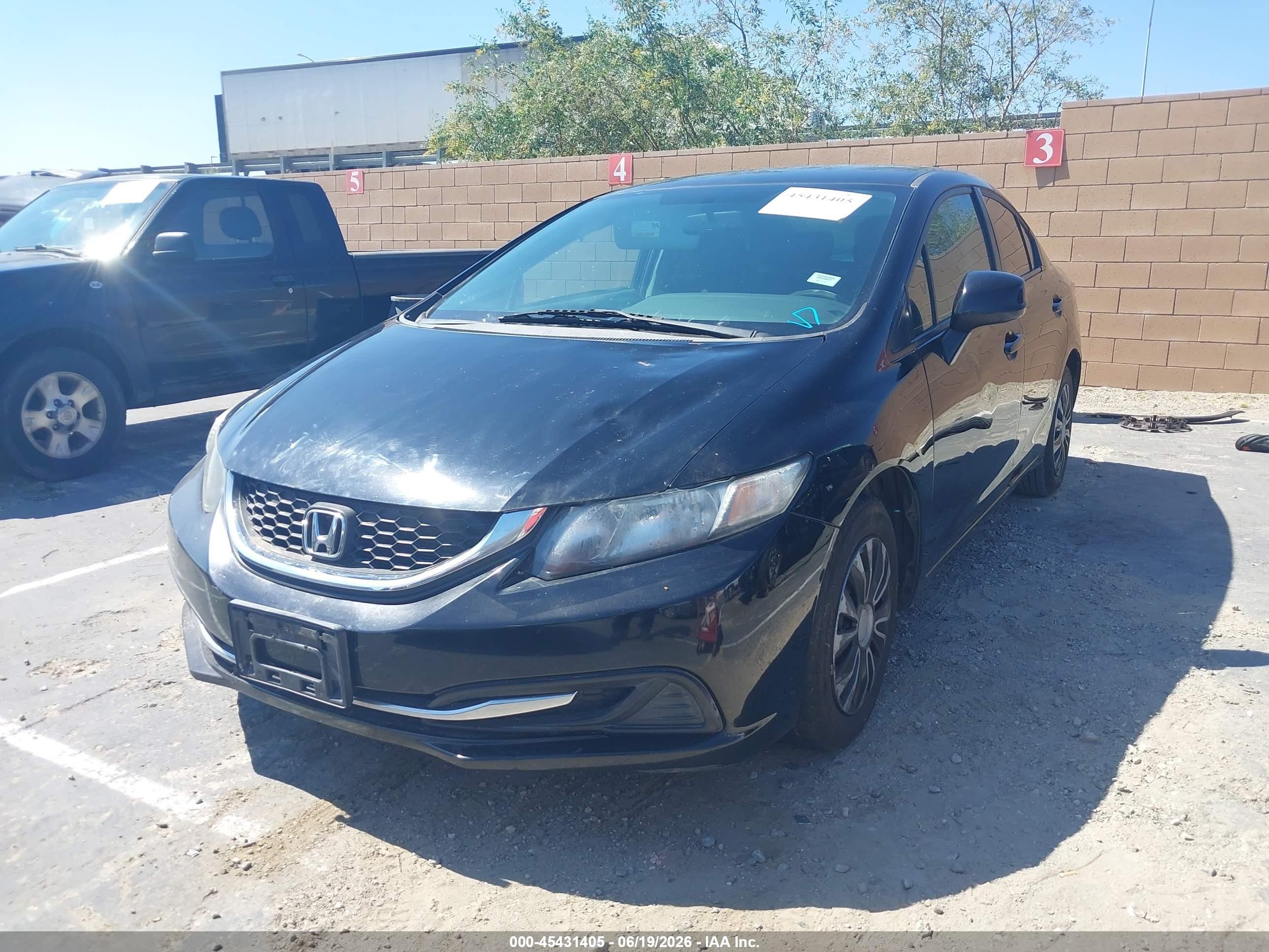 2013 Honda Civic Lx Black vin: 19XFB2F58DE274580