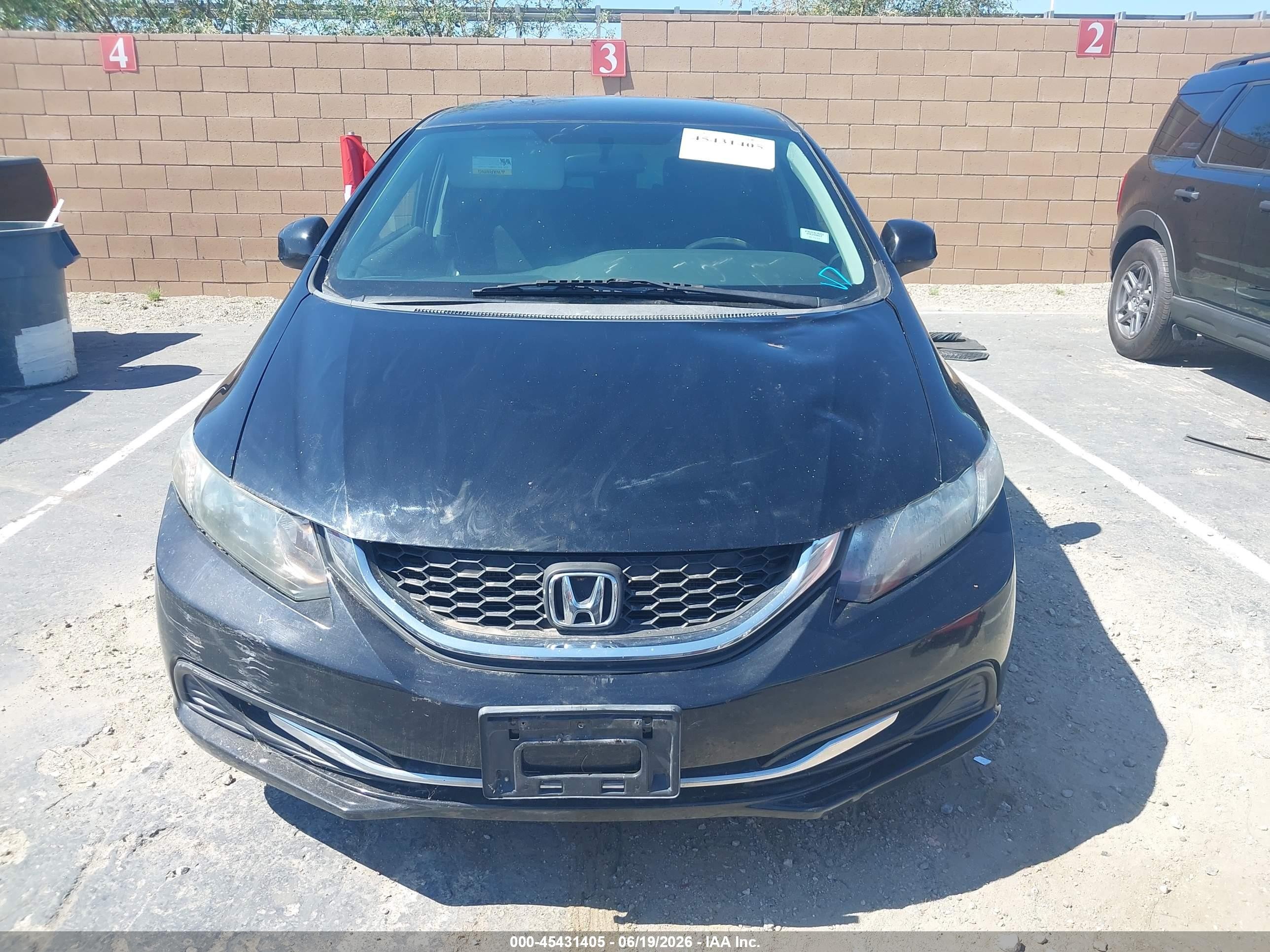 2013 Honda Civic Lx Black vin: 19XFB2F58DE274580