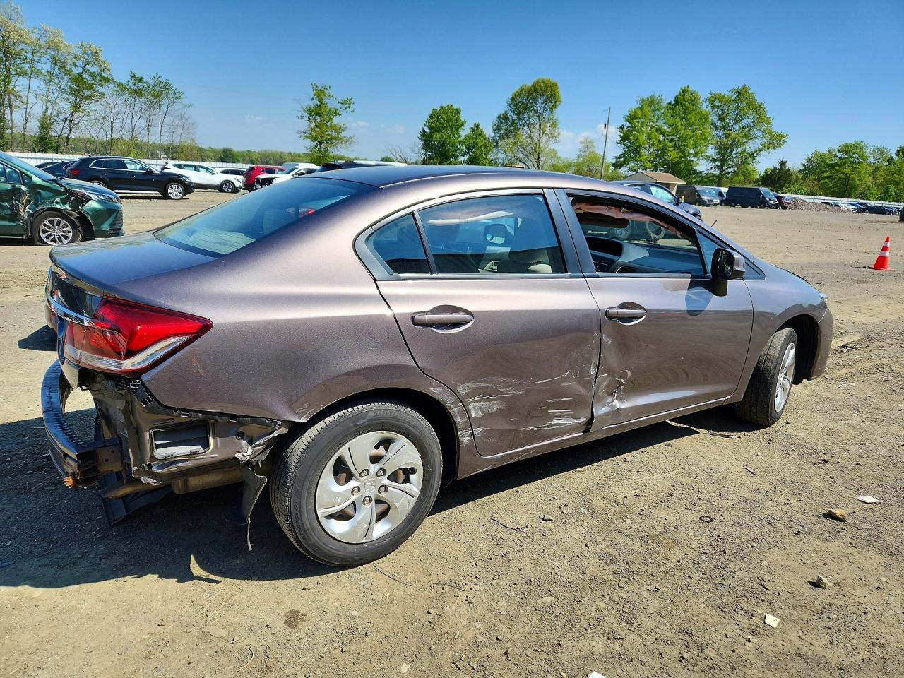 2013 Honda Civic Lx Gray vin: 19XFB2F58DE291444