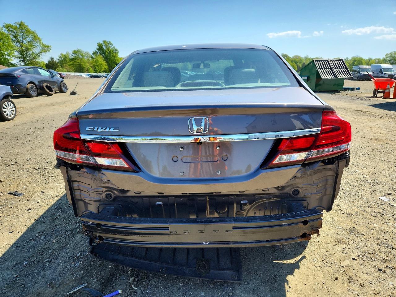 2013 Honda Civic Lx Gray vin: 19XFB2F58DE291444