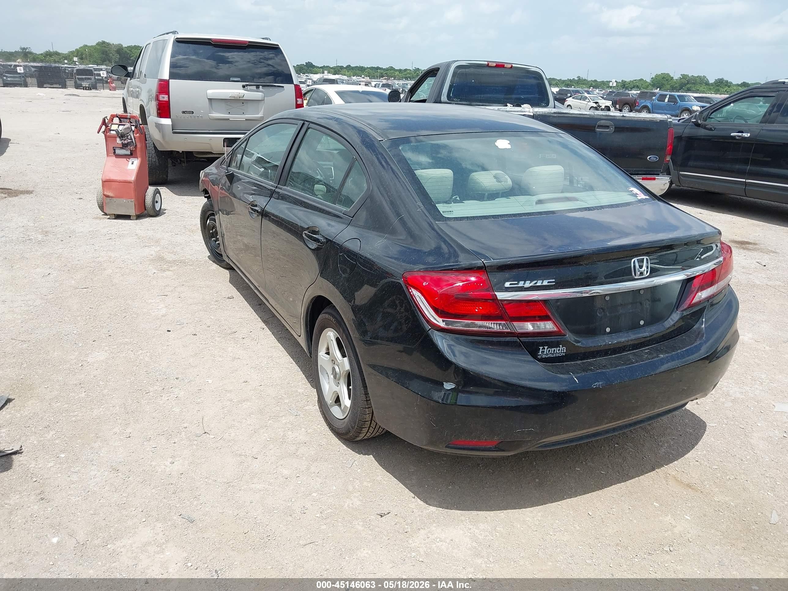 2013 Honda Civic Lx Черный vin: 19XFB2F58DE294134