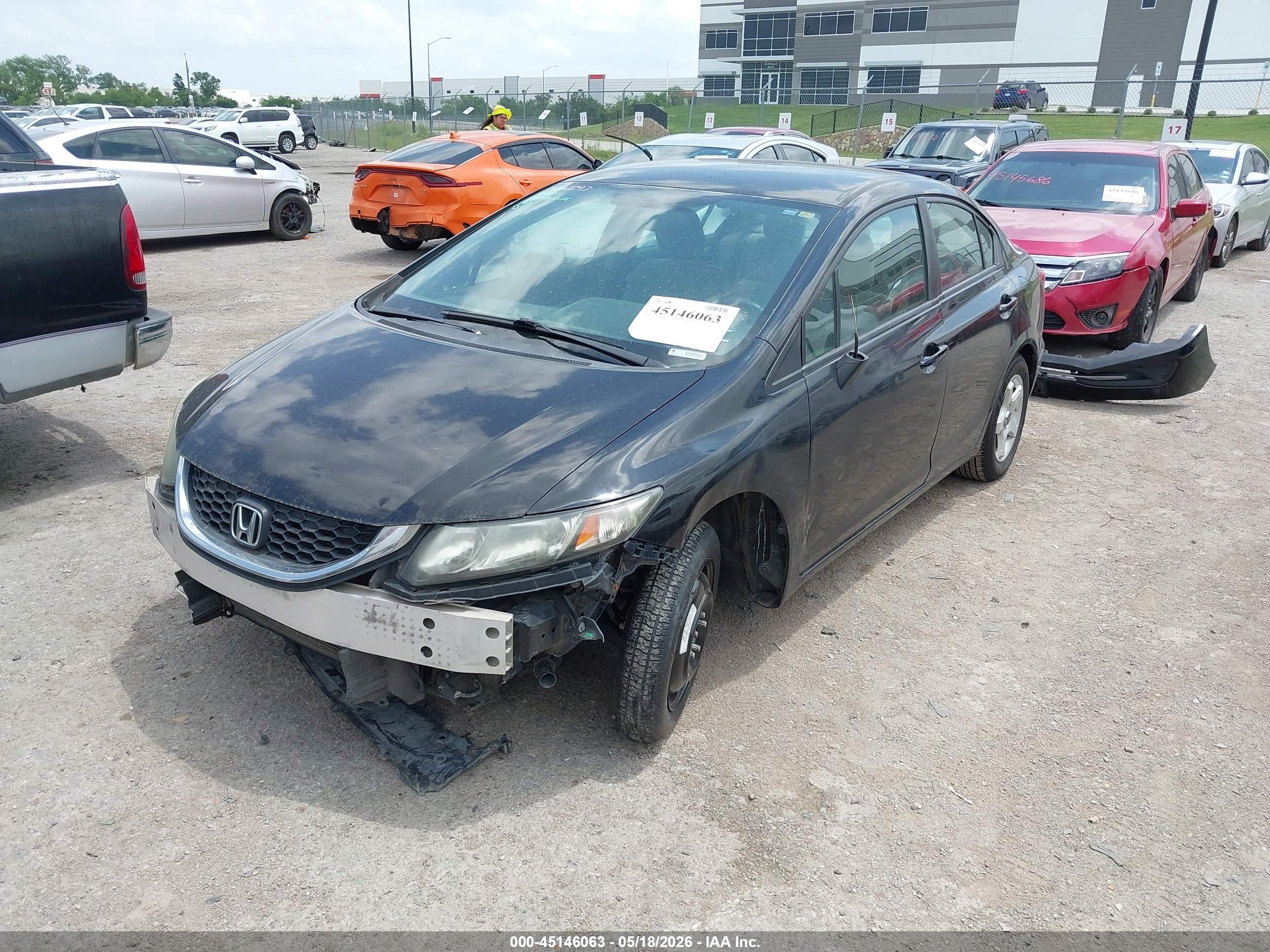 2013 Honda Civic Lx Черный vin: 19XFB2F58DE294134