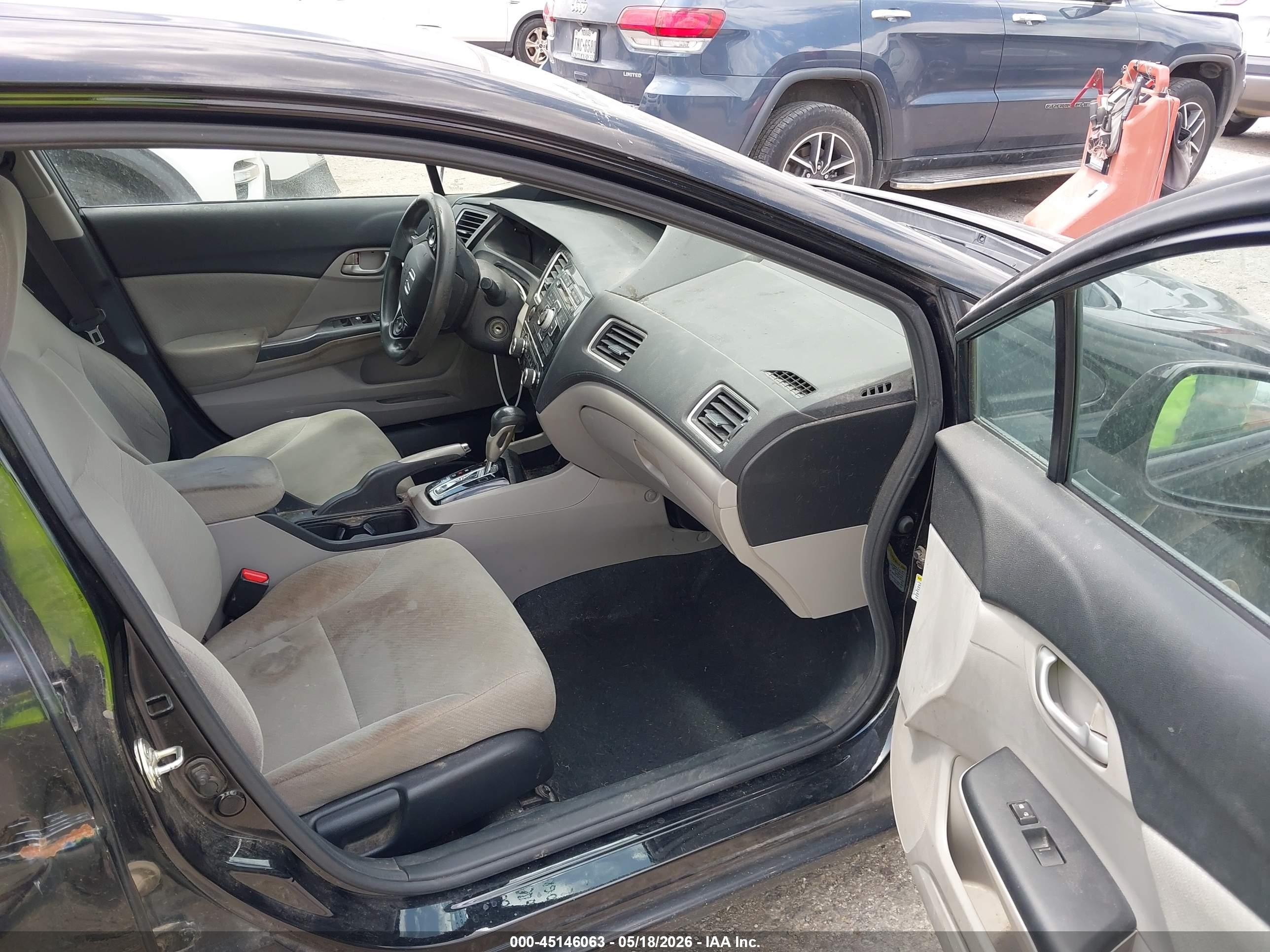 2013 Honda Civic Lx Черный vin: 19XFB2F58DE294134