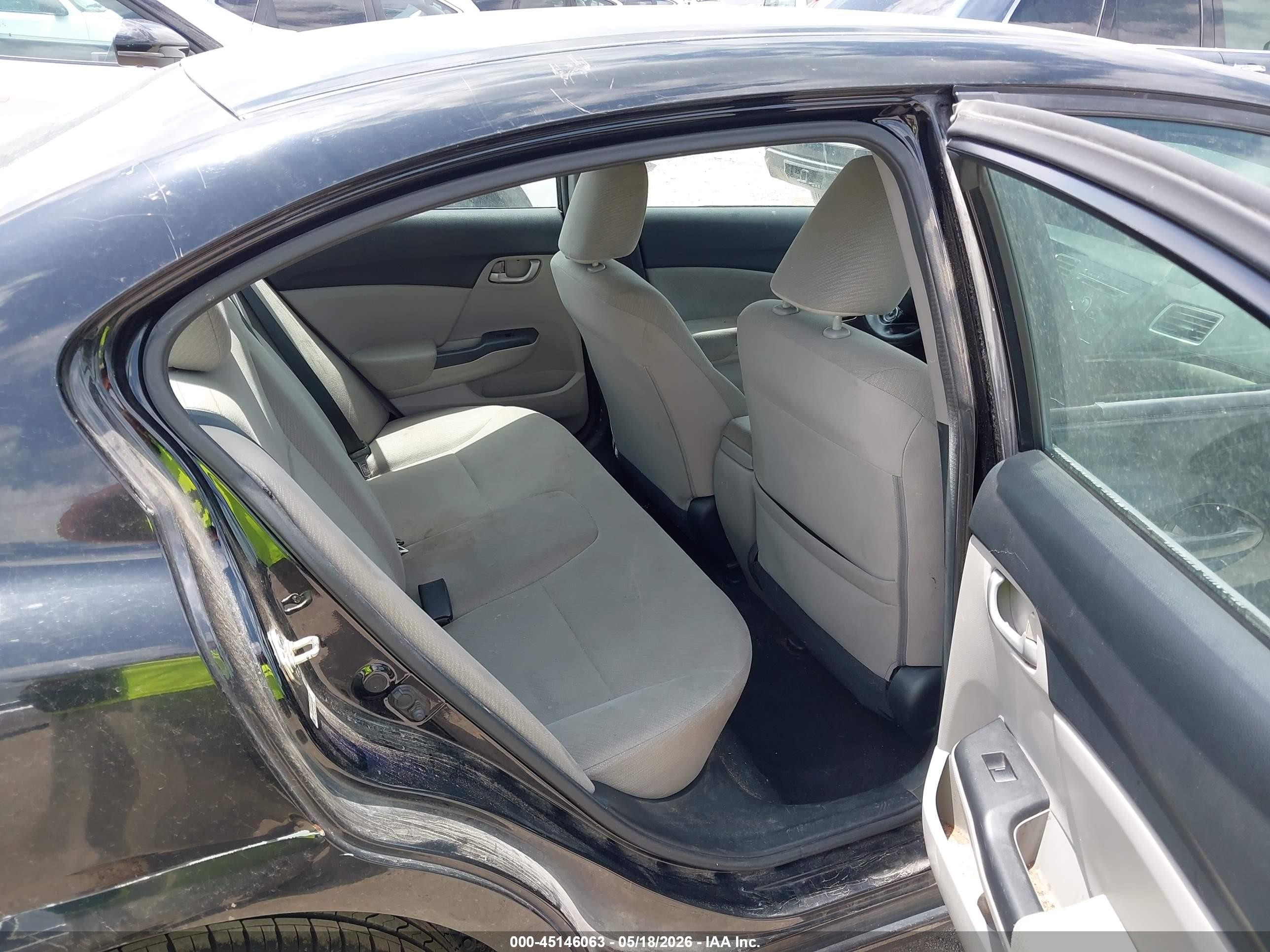 2013 Honda Civic Lx Черный vin: 19XFB2F58DE294134