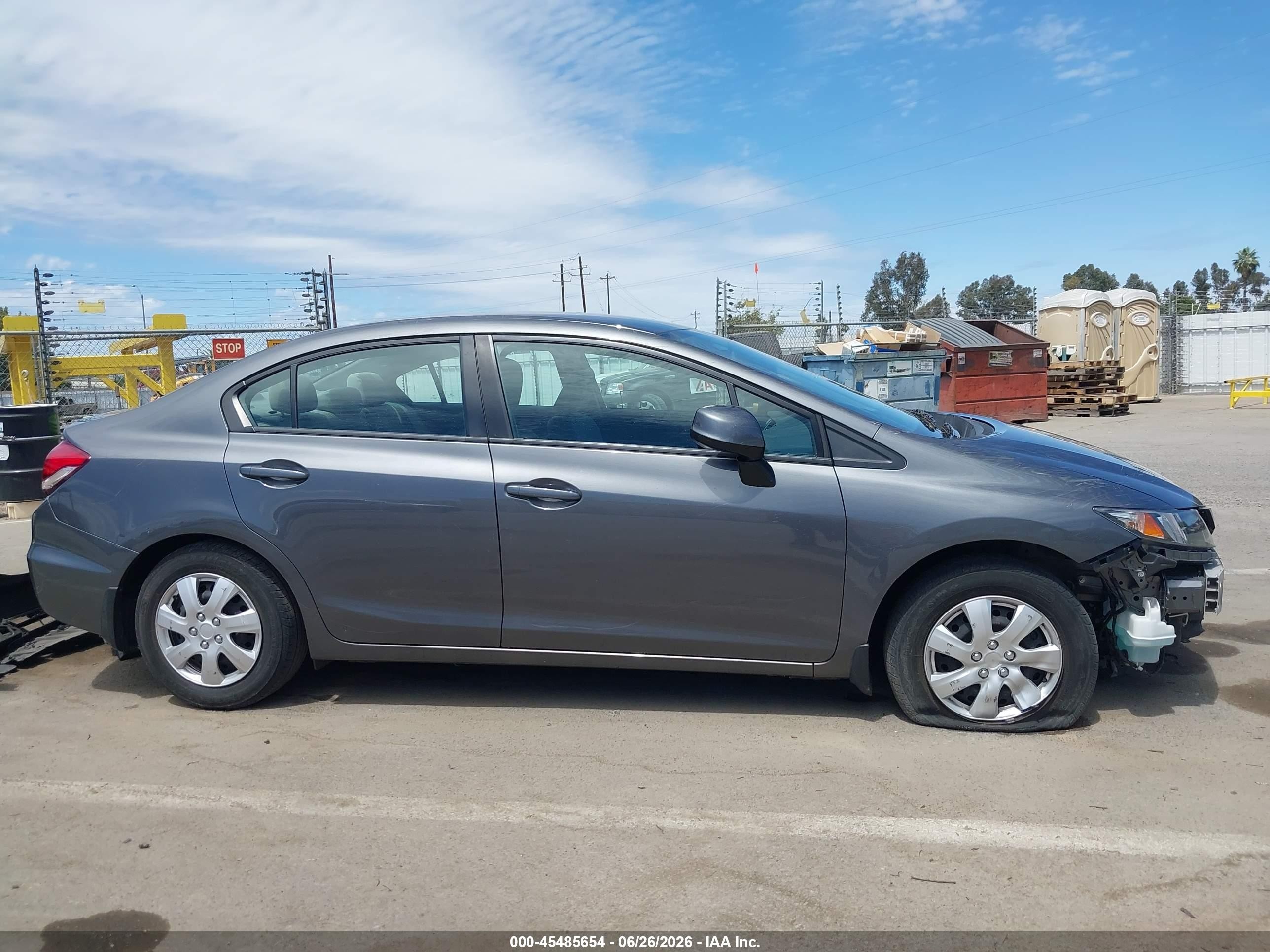 2013 Honda Civic Lx Серый vin: 19XFB2F58DE295395