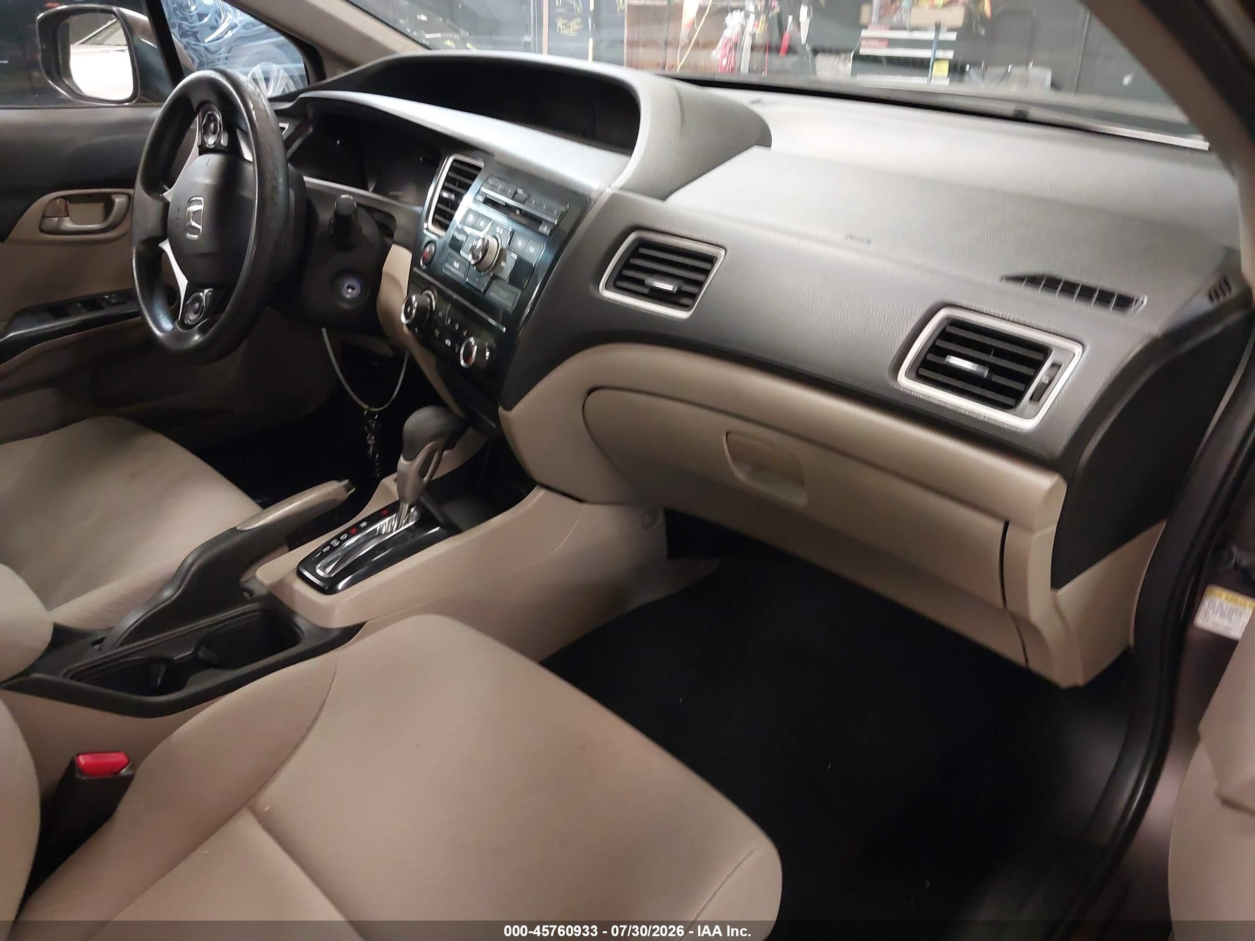 2013 Honda Civic Lx Champagne vin: 19XFB2F58DE295610