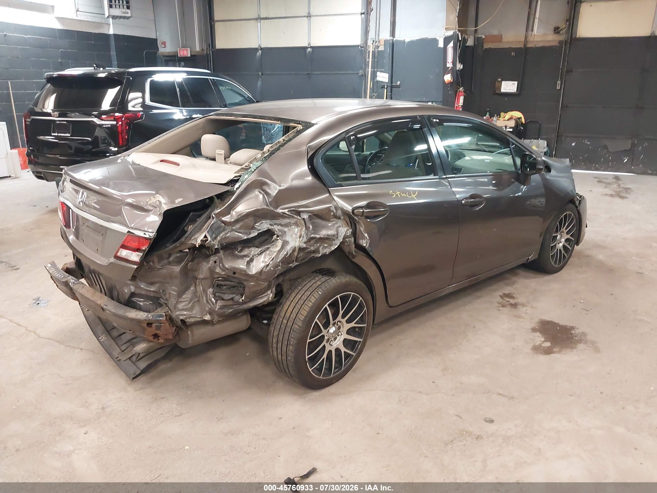 2013 Honda Civic Lx Champagne vin: 19XFB2F58DE295610