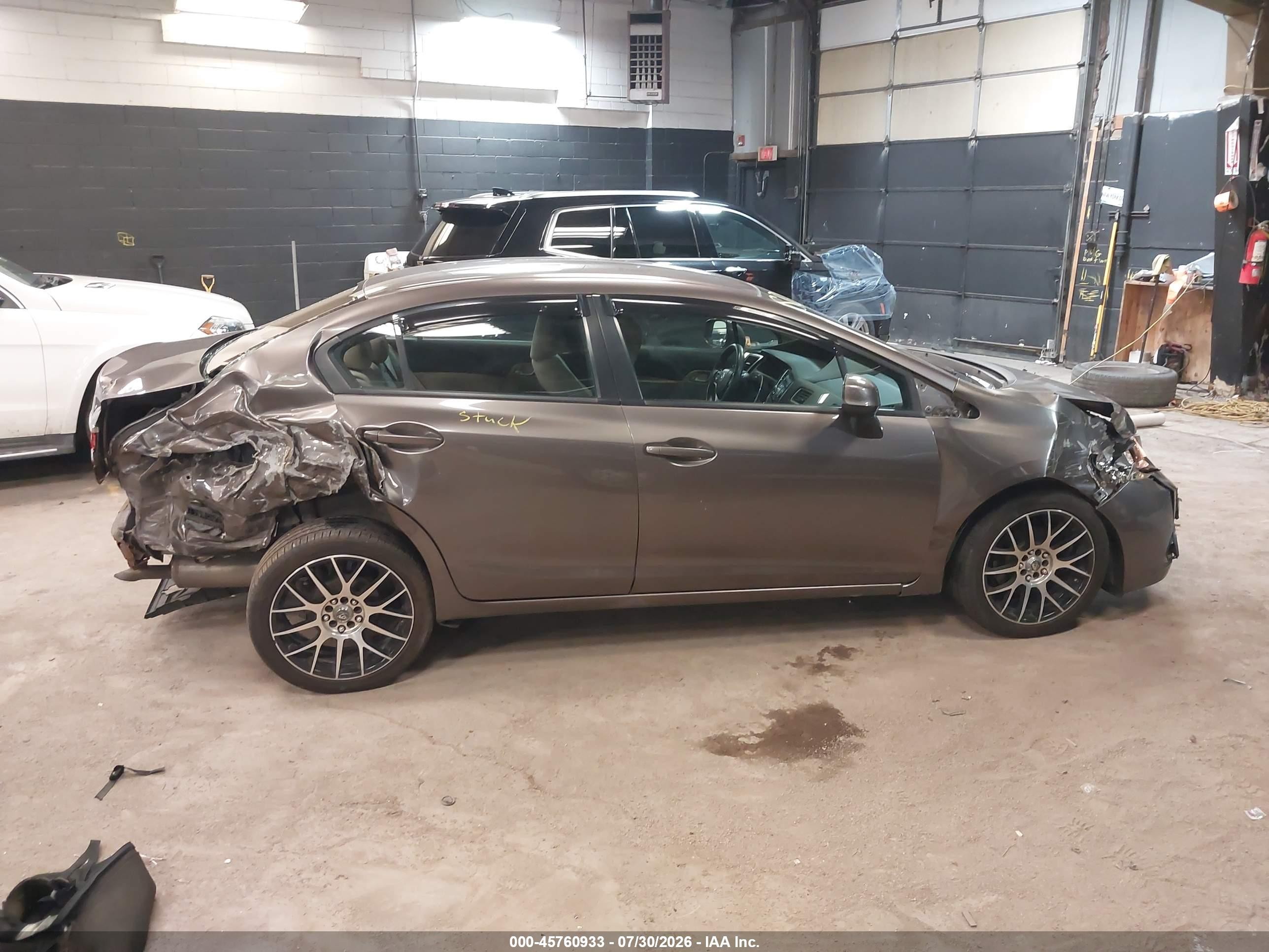 2013 Honda Civic Lx Champagne vin: 19XFB2F58DE295610