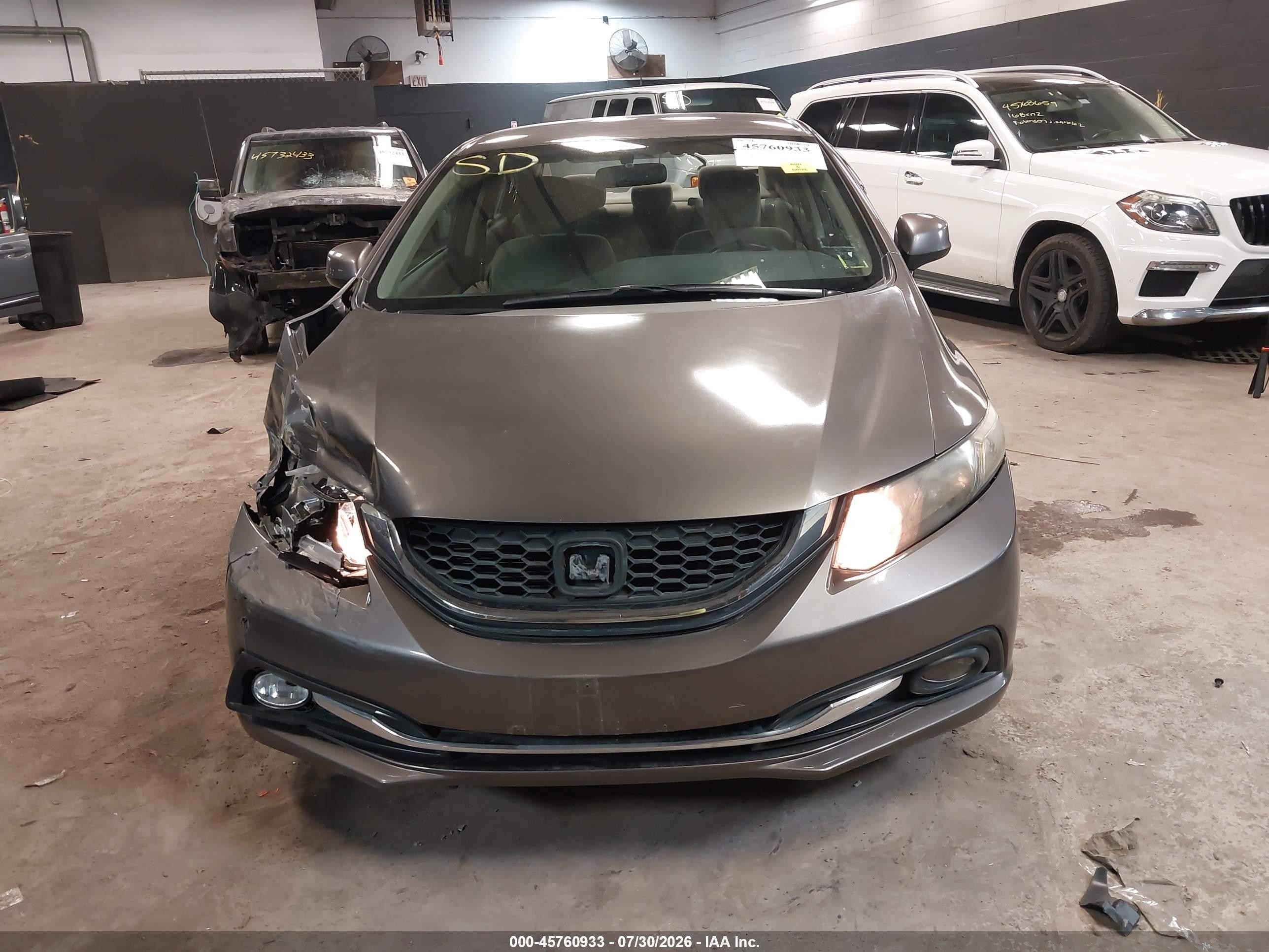 2013 Honda Civic Lx Champagne vin: 19XFB2F58DE295610