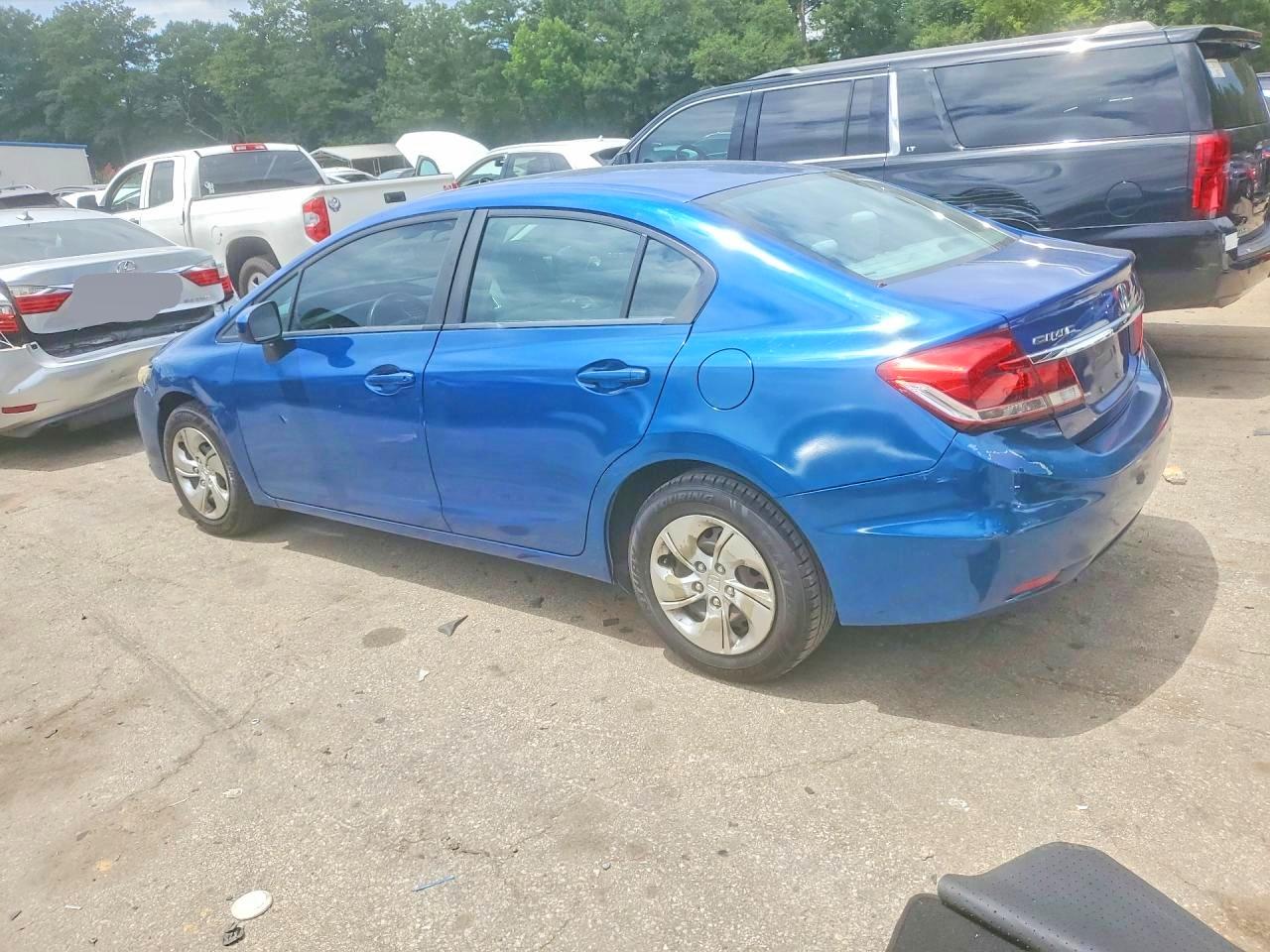 2014 Honda Civic Lx Blue vin: 19XFB2F58EE004184
