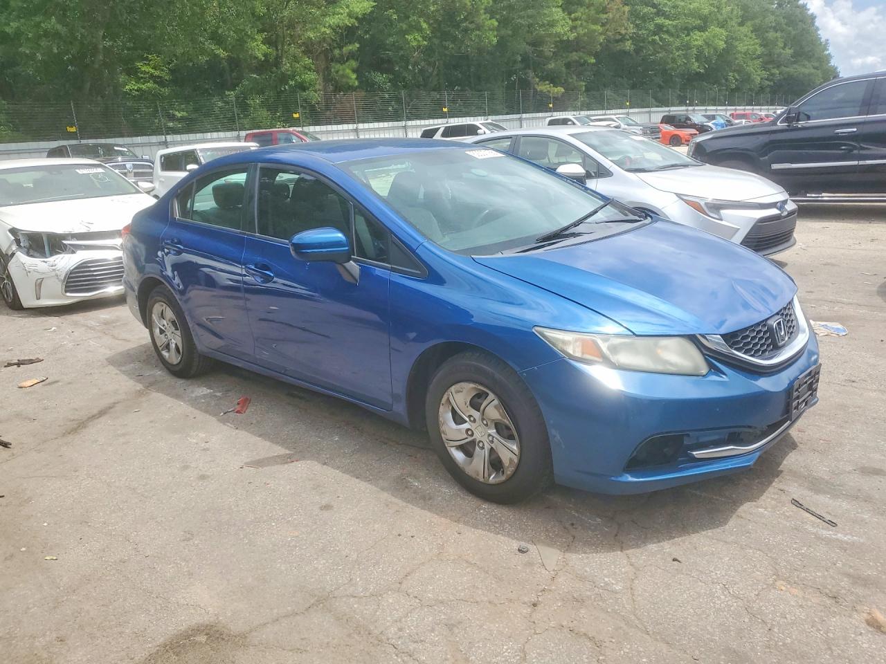 2014 Honda Civic Lx Blue vin: 19XFB2F58EE004184