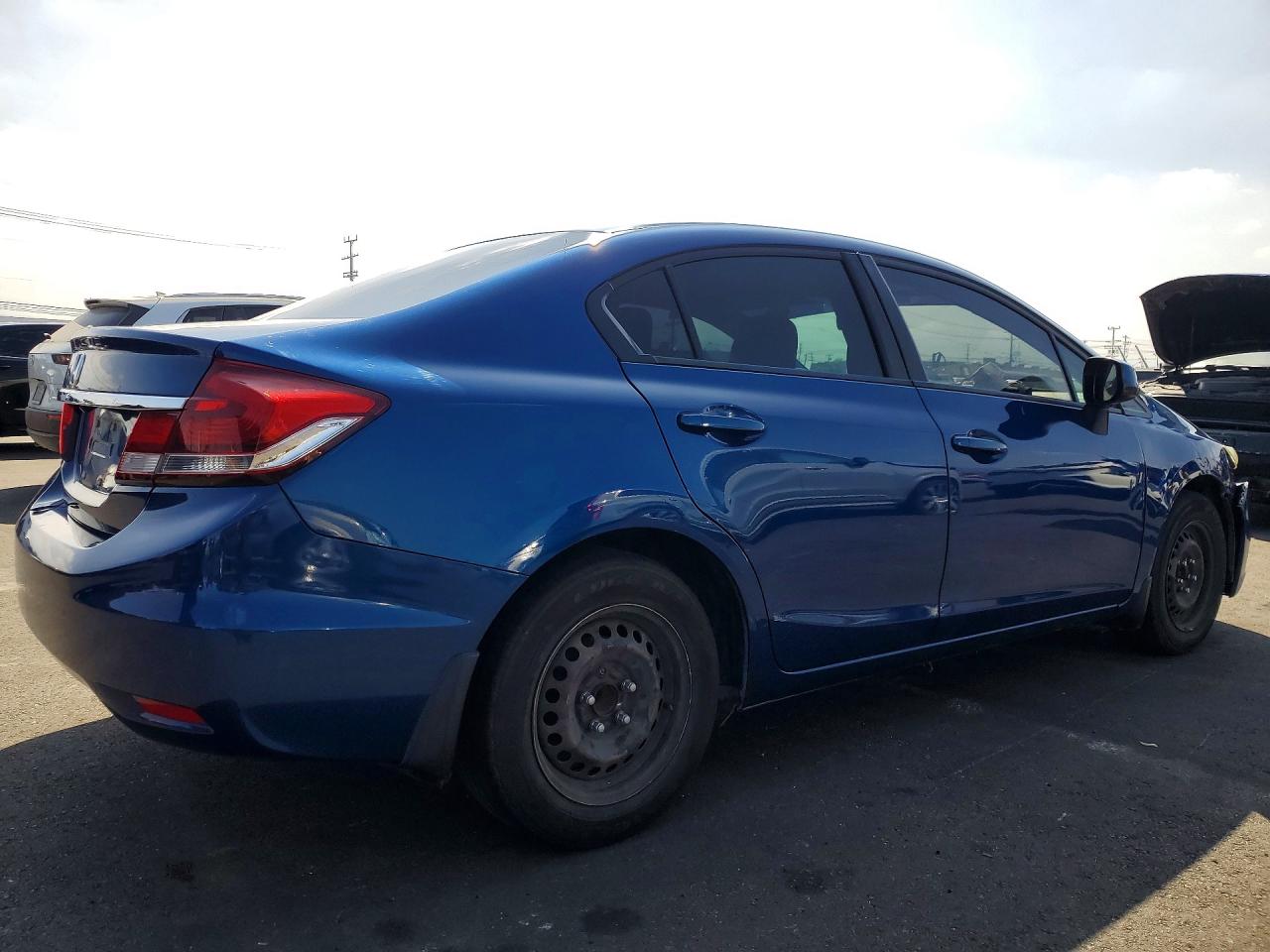 2014 Honda Civic Lx Blue vin: 19XFB2F58EE023107