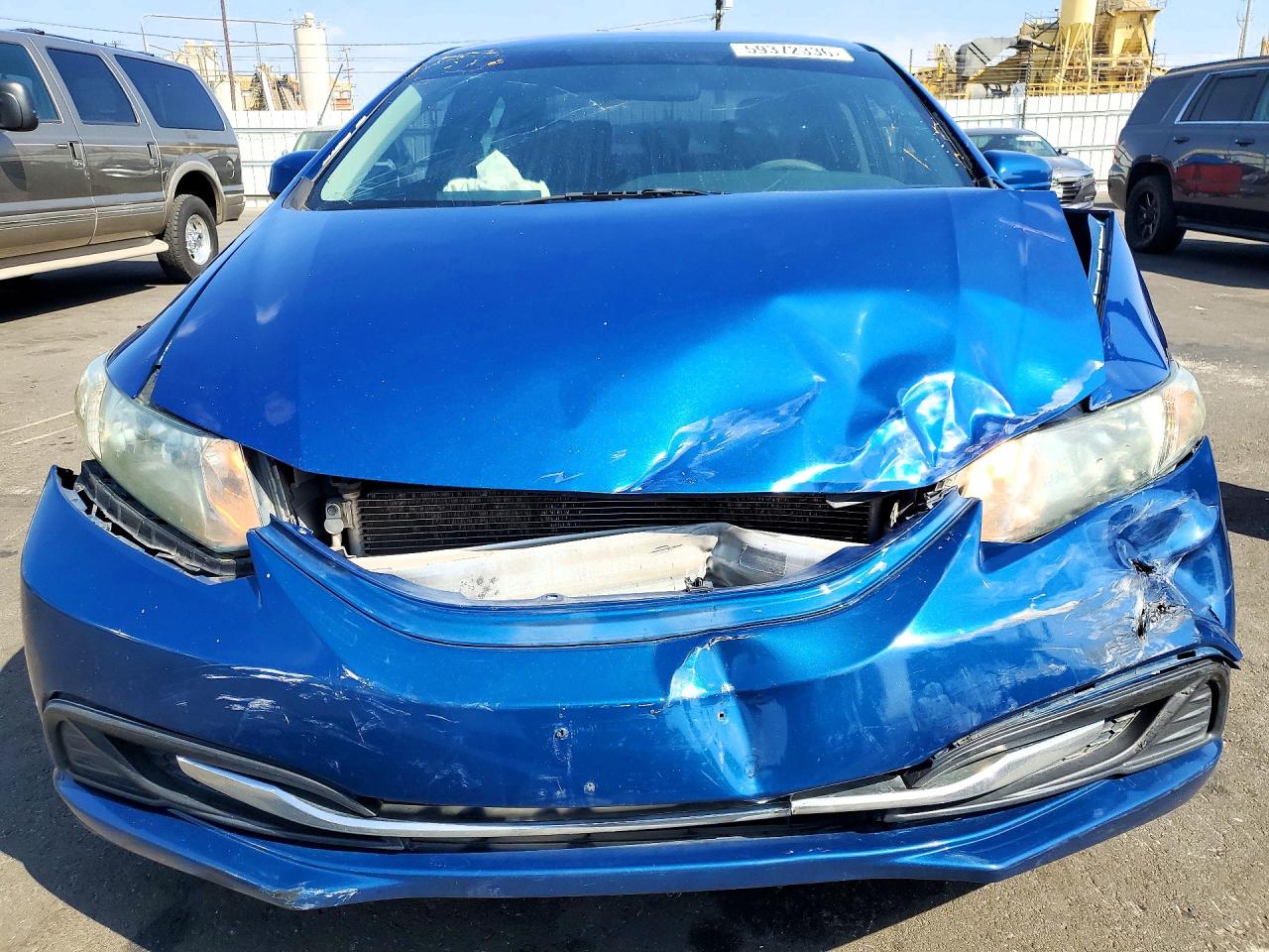 2014 Honda Civic Lx Blue vin: 19XFB2F58EE023107