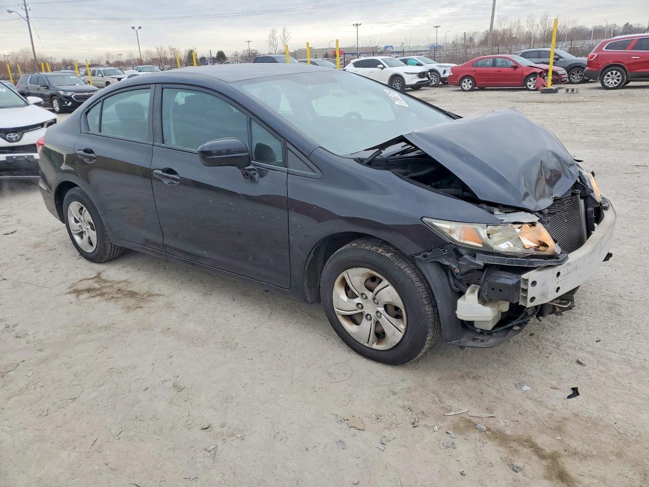 2014 Honda Civic Lx Черный vin: 19XFB2F58EE035872