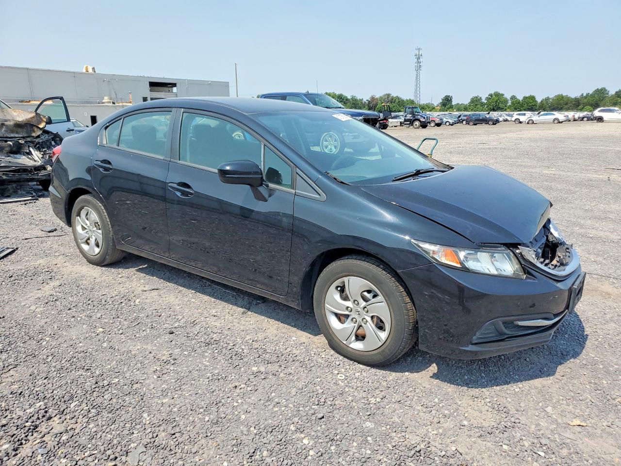 2014 Honda Civic Lx Black vin: 19XFB2F58EE036343