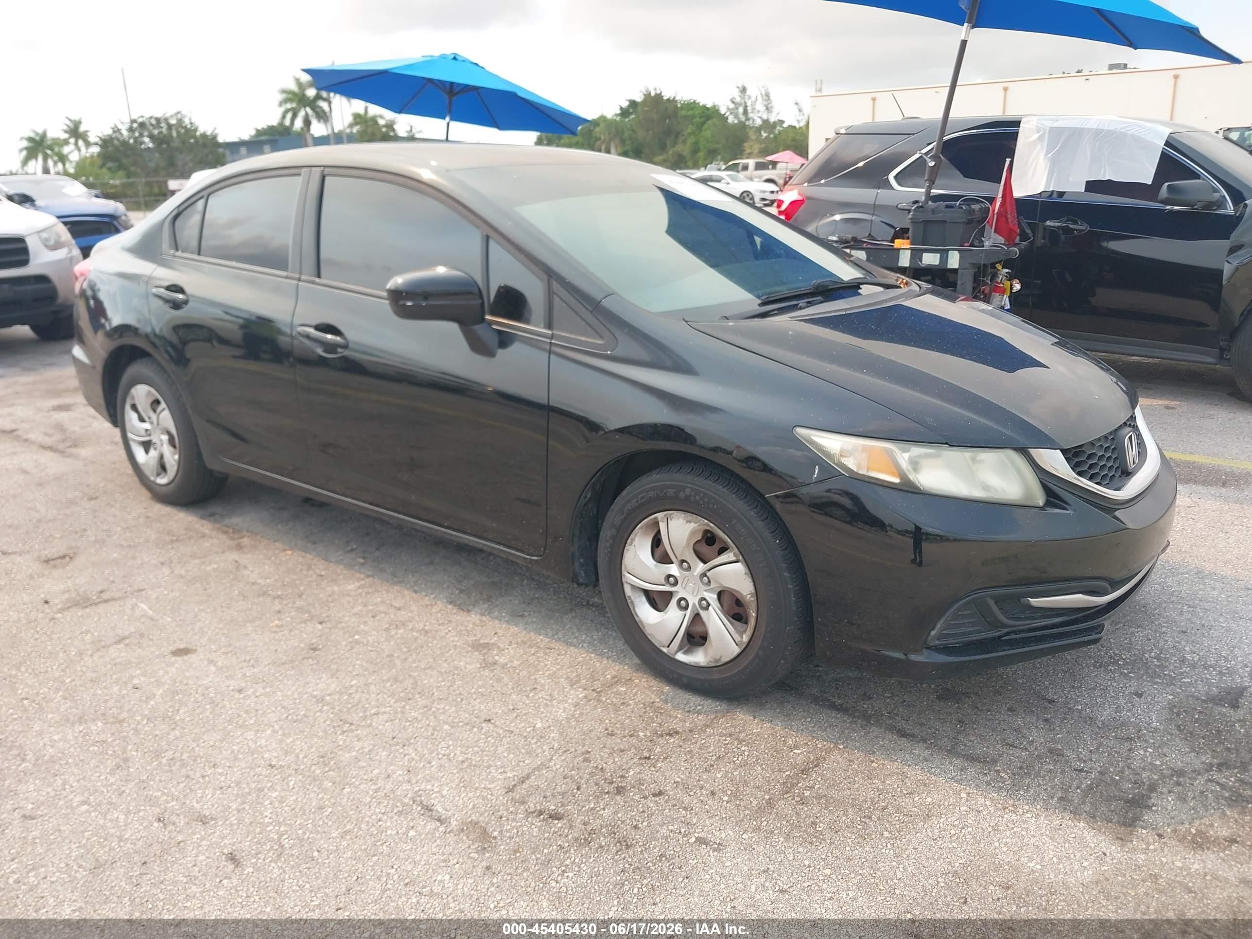 2014 Honda Civic Lx Black vin: 19XFB2F58EE036732