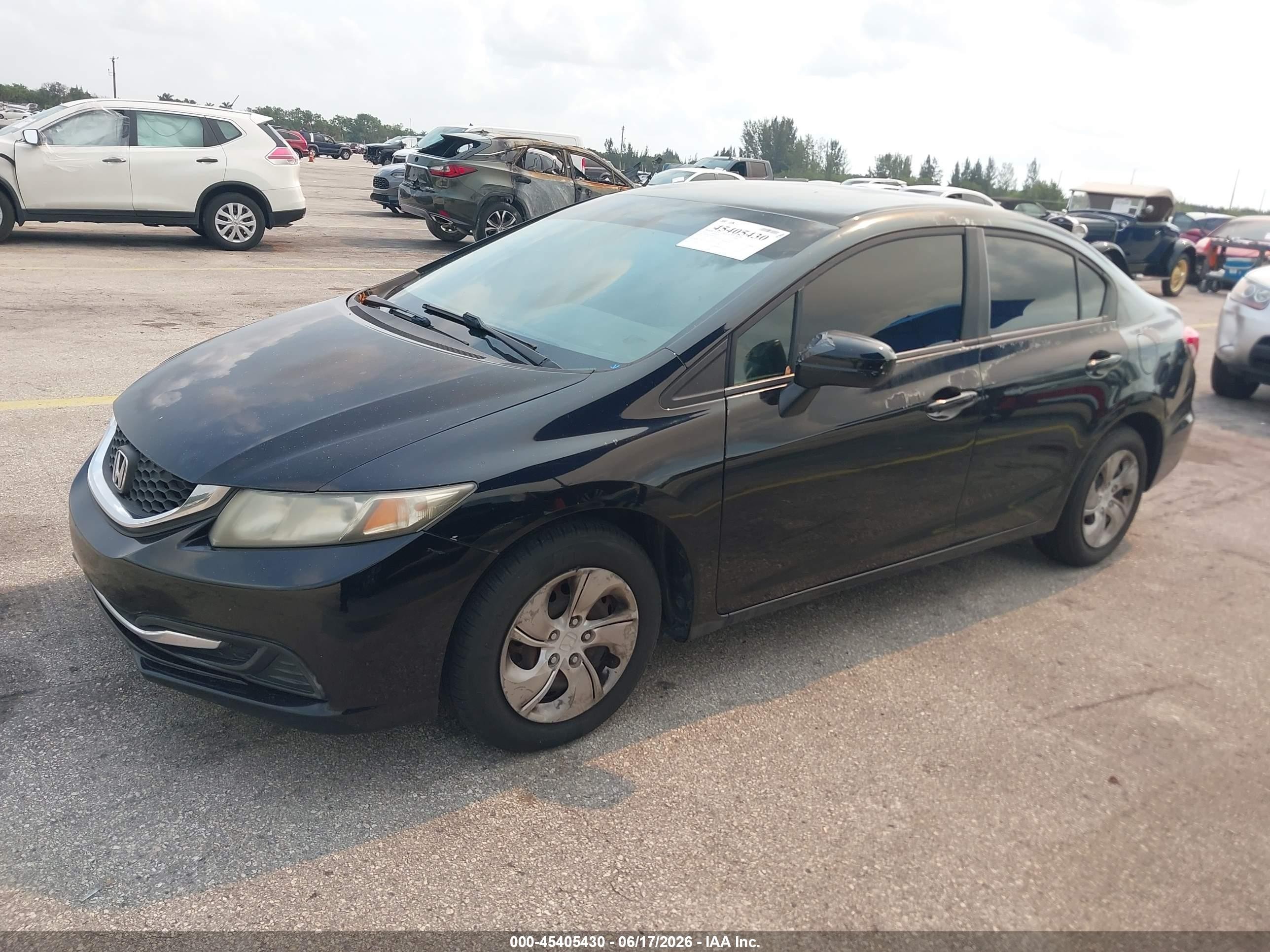 2014 Honda Civic Lx Black vin: 19XFB2F58EE036732