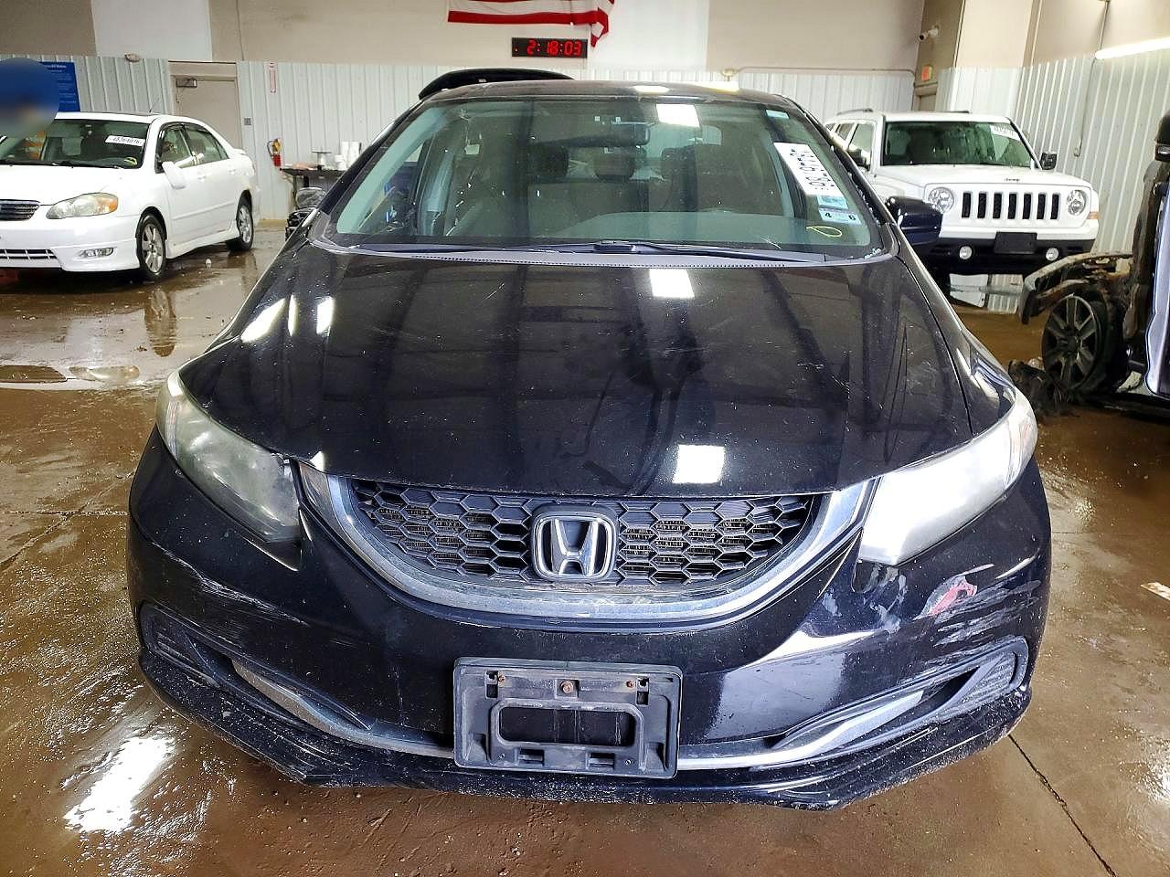 2014 Honda Civic Lx Black vin: 19XFB2F58EE038013