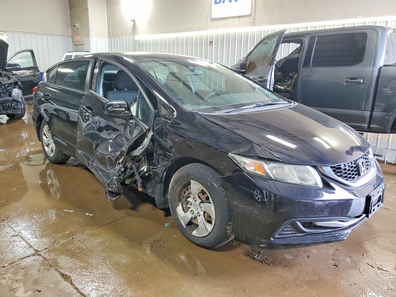 2014 Honda Civic Lx Black vin: 19XFB2F58EE038013
