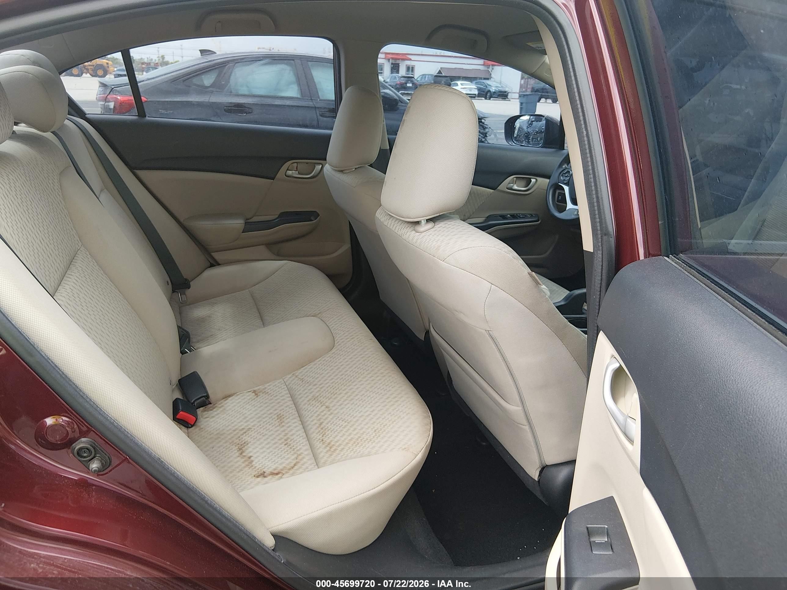 2014 Honda Civic Lx Maroon vin: 19XFB2F58EE080066