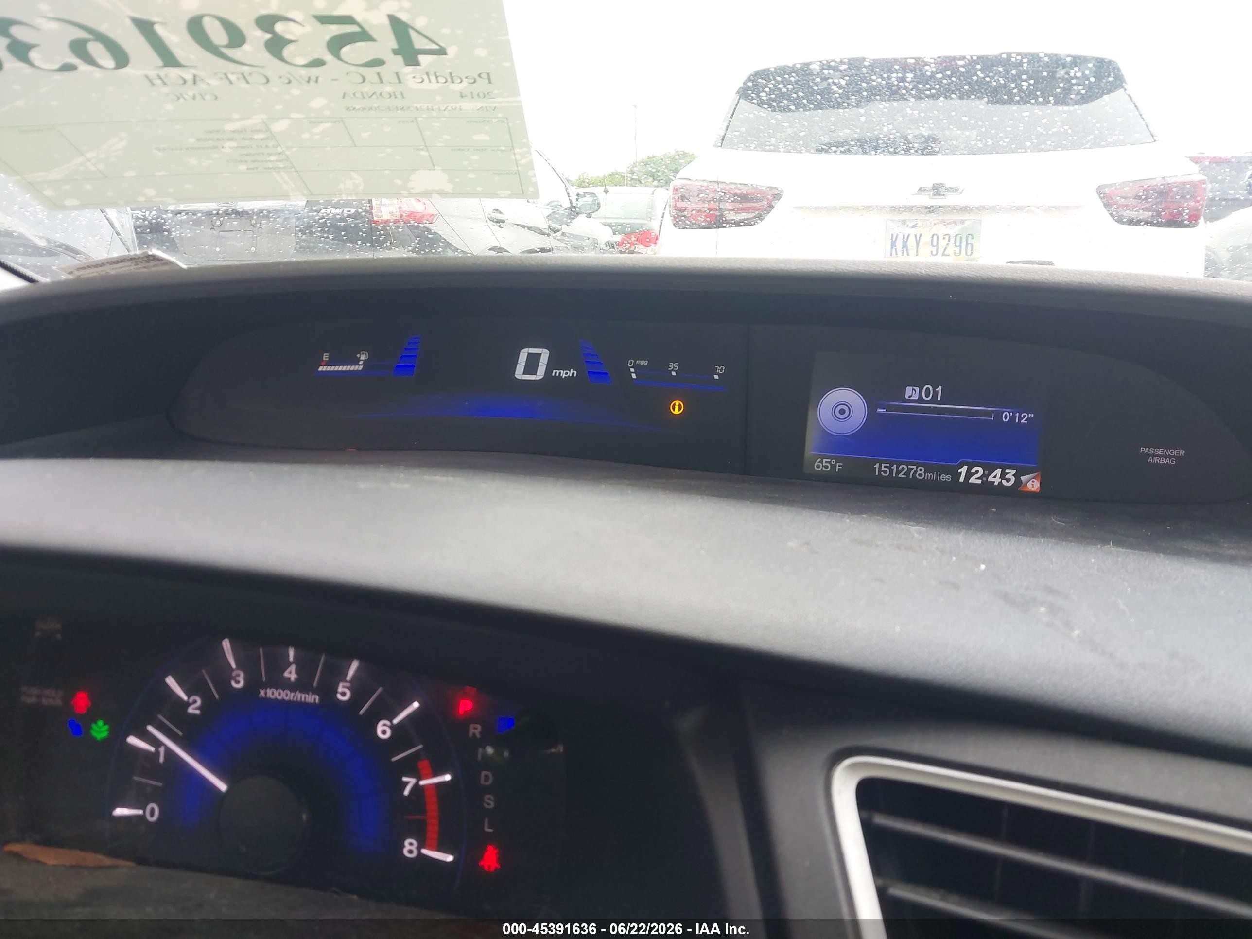 2014 Honda Civic Lx Черный vin: 19XFB2F58EE200688