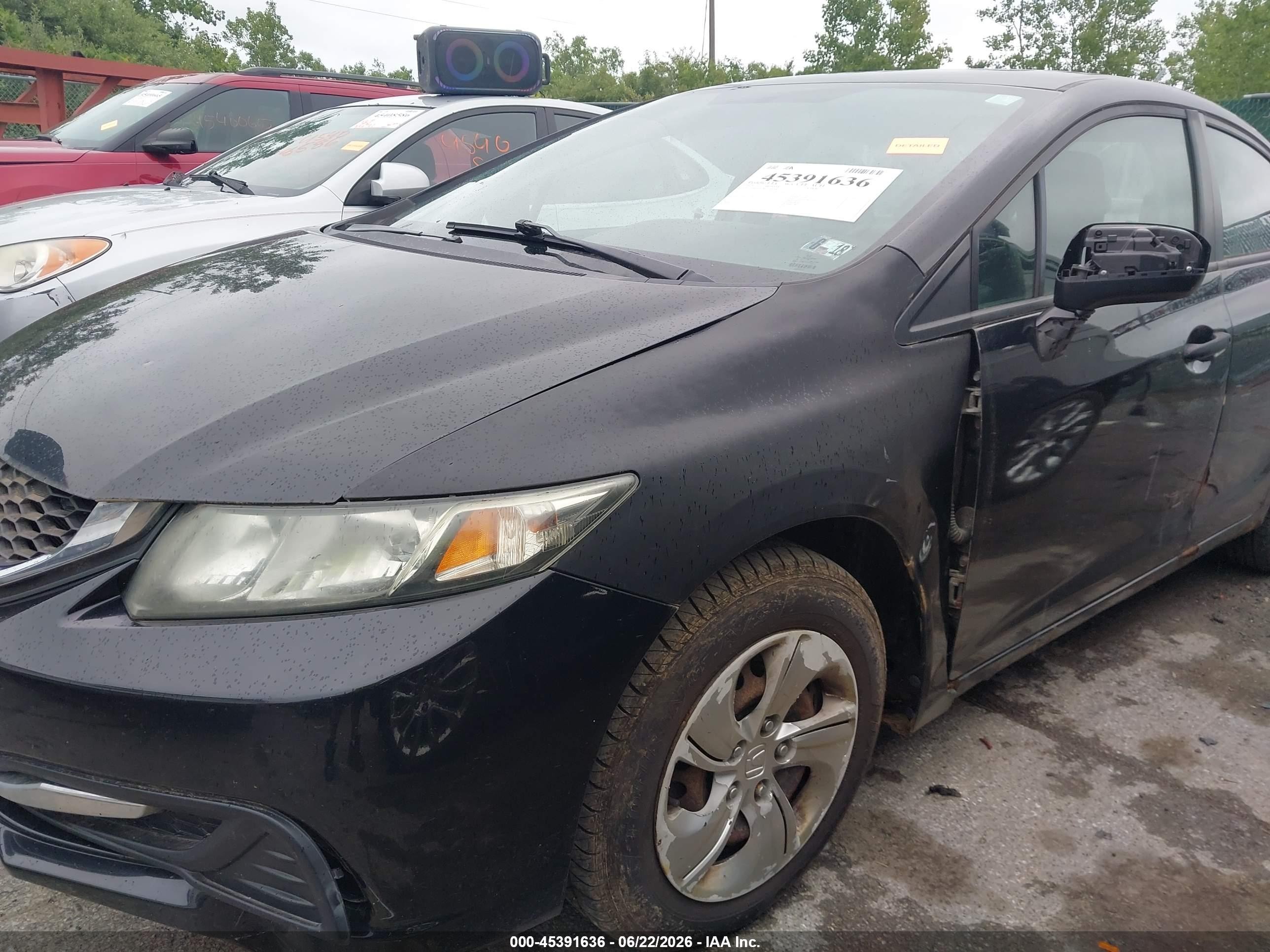 2014 Honda Civic Lx Черный vin: 19XFB2F58EE200688