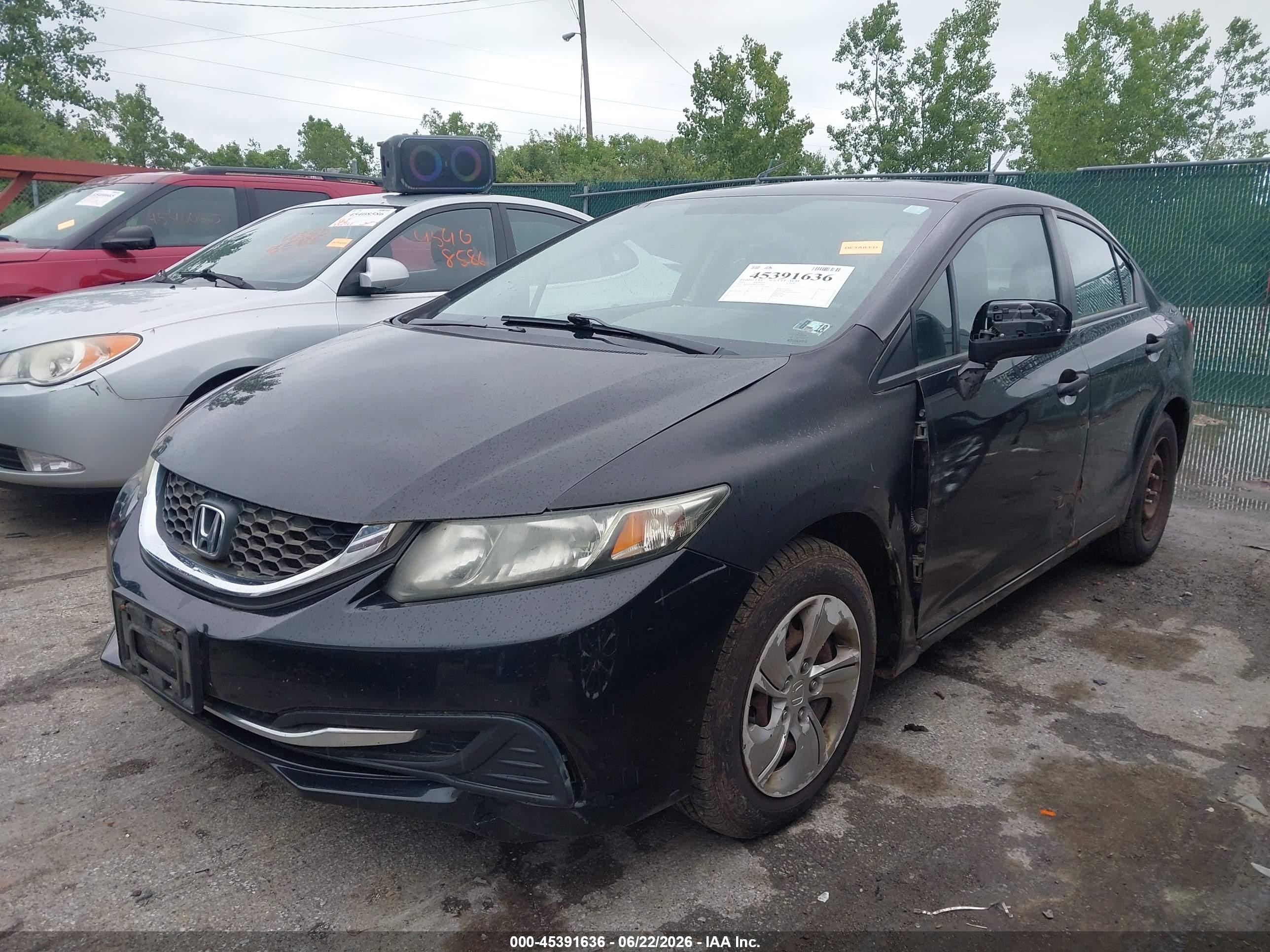 2014 Honda Civic Lx Черный vin: 19XFB2F58EE200688