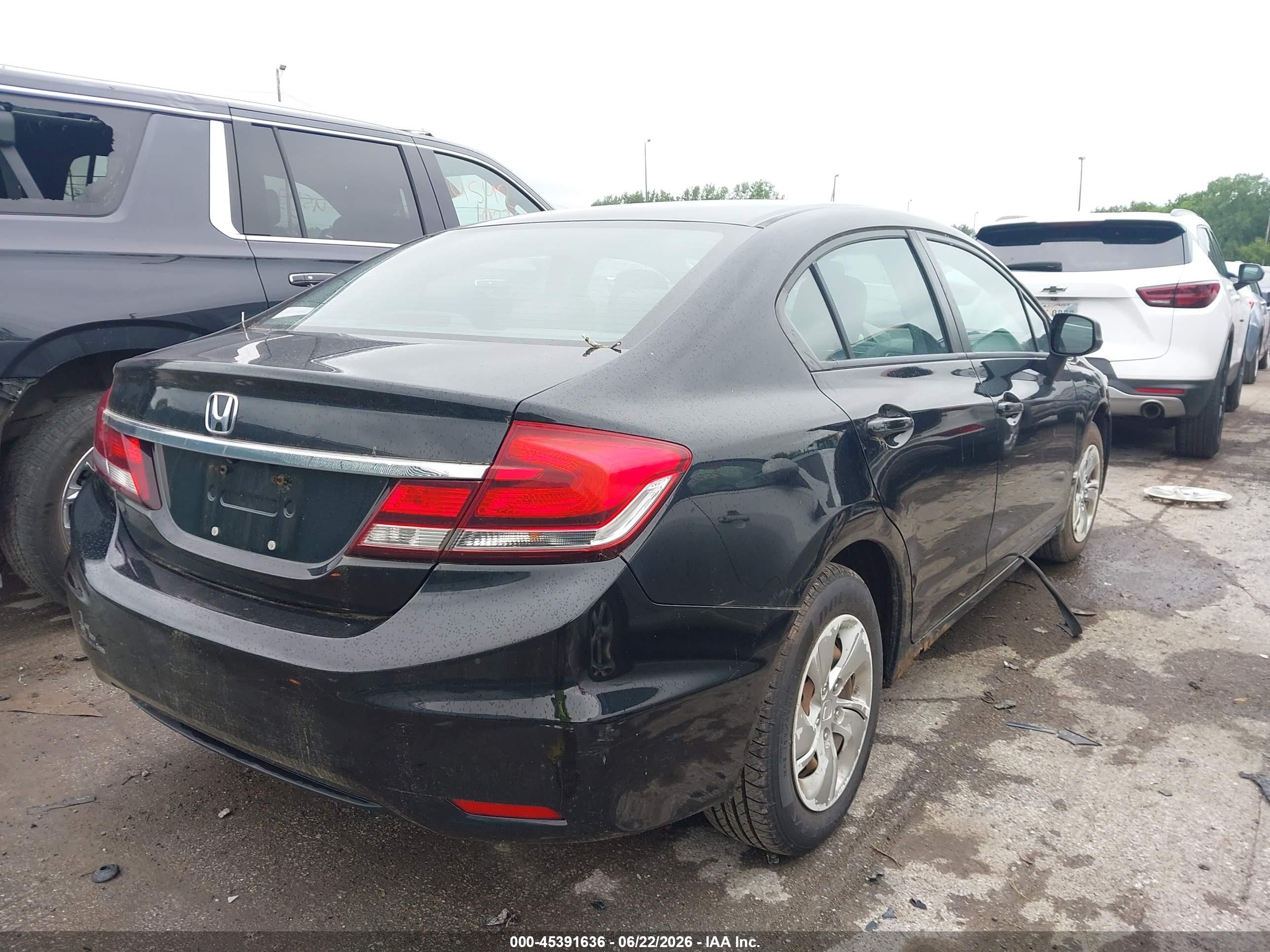 2014 Honda Civic Lx Черный vin: 19XFB2F58EE200688