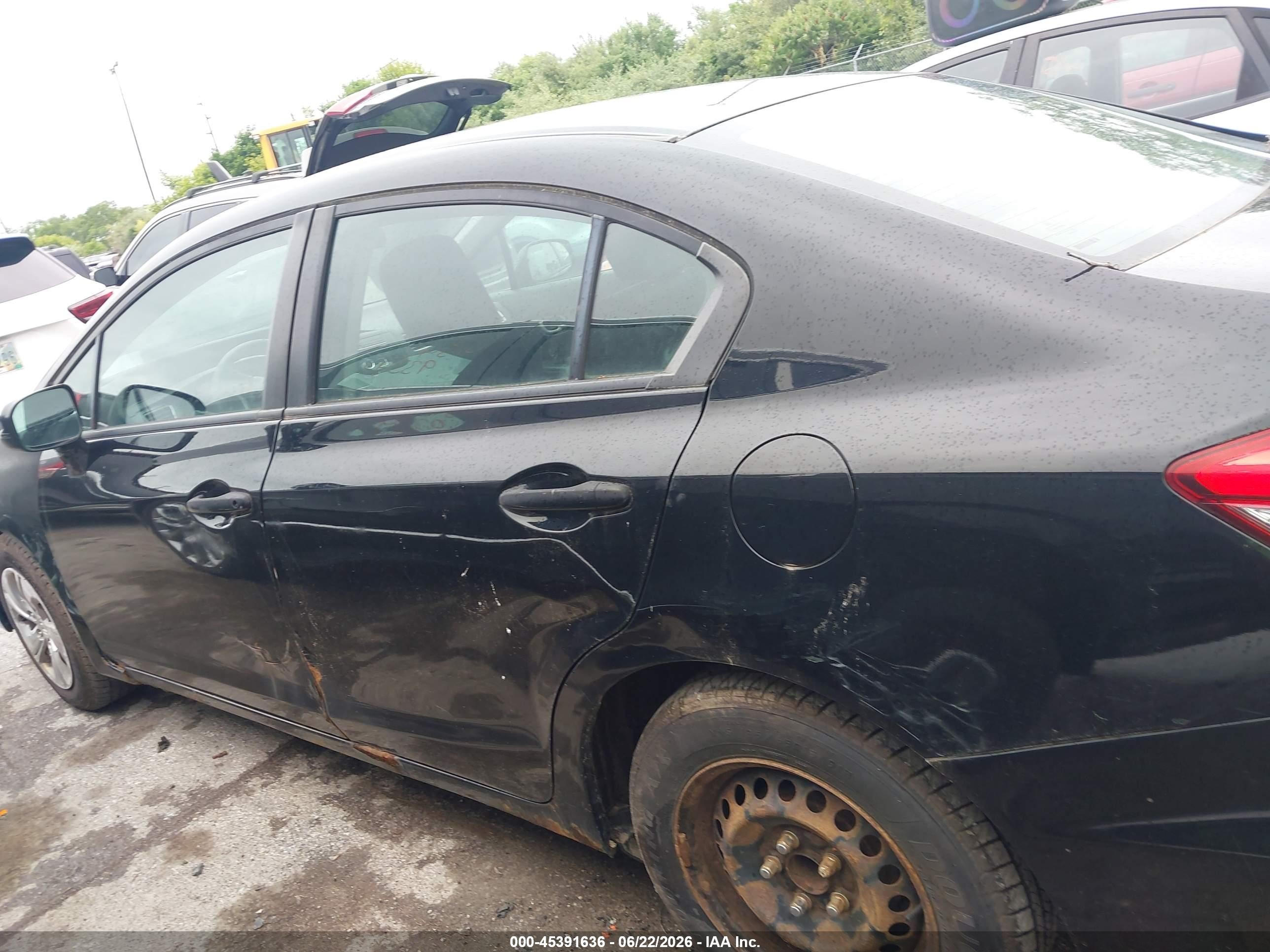 2014 Honda Civic Lx Черный vin: 19XFB2F58EE200688