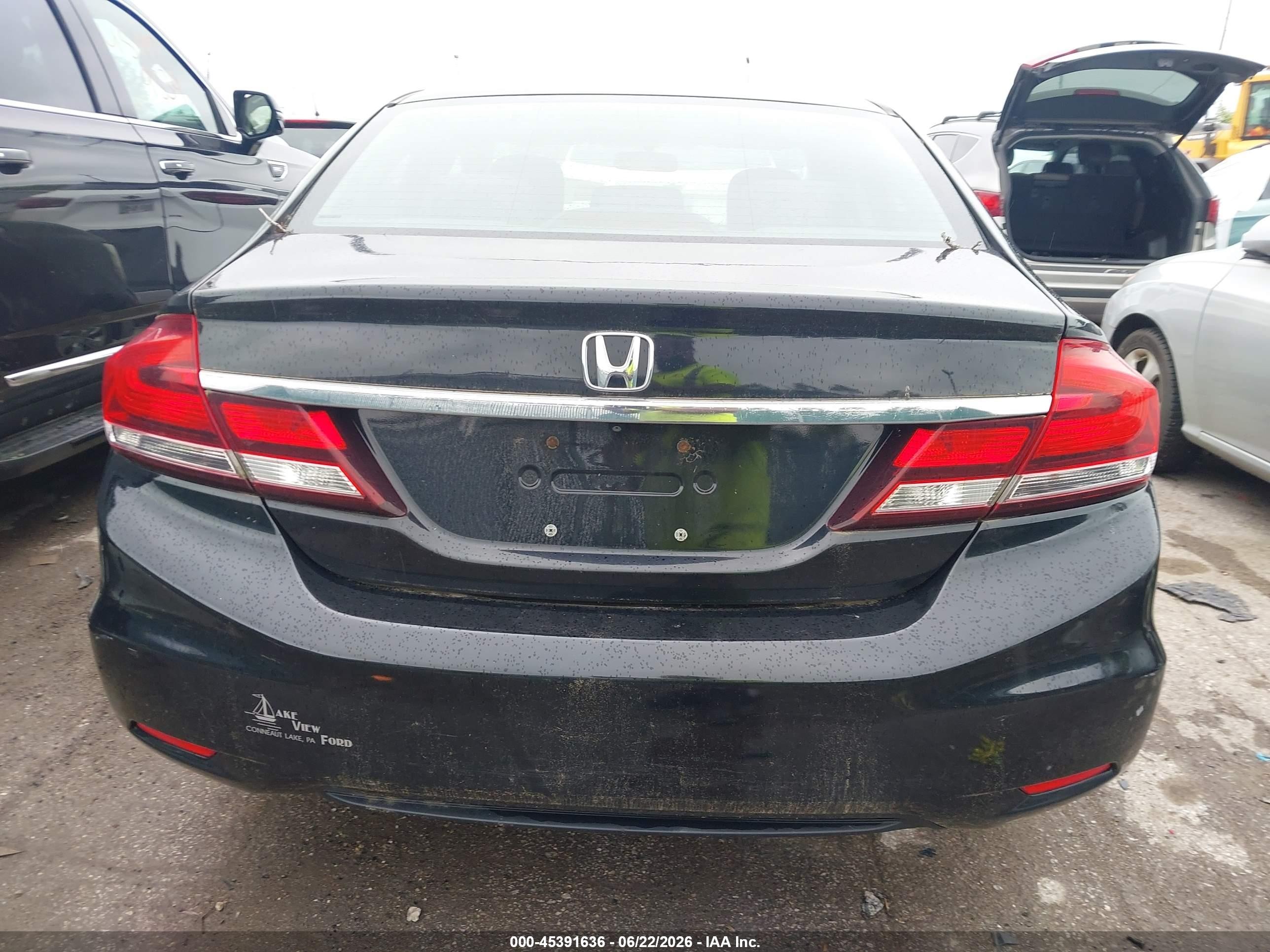 2014 Honda Civic Lx Черный vin: 19XFB2F58EE200688