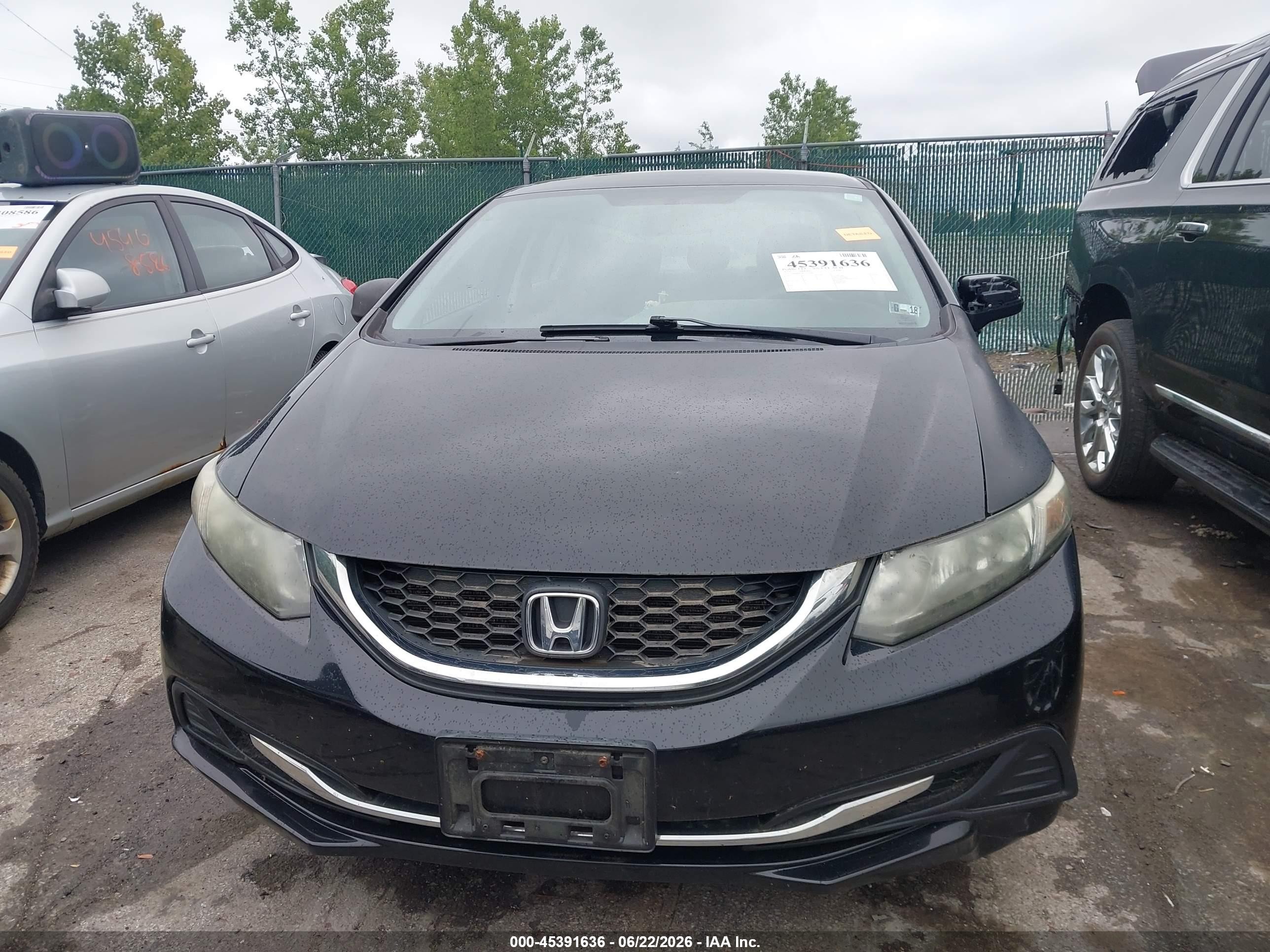 2014 Honda Civic Lx Черный vin: 19XFB2F58EE200688