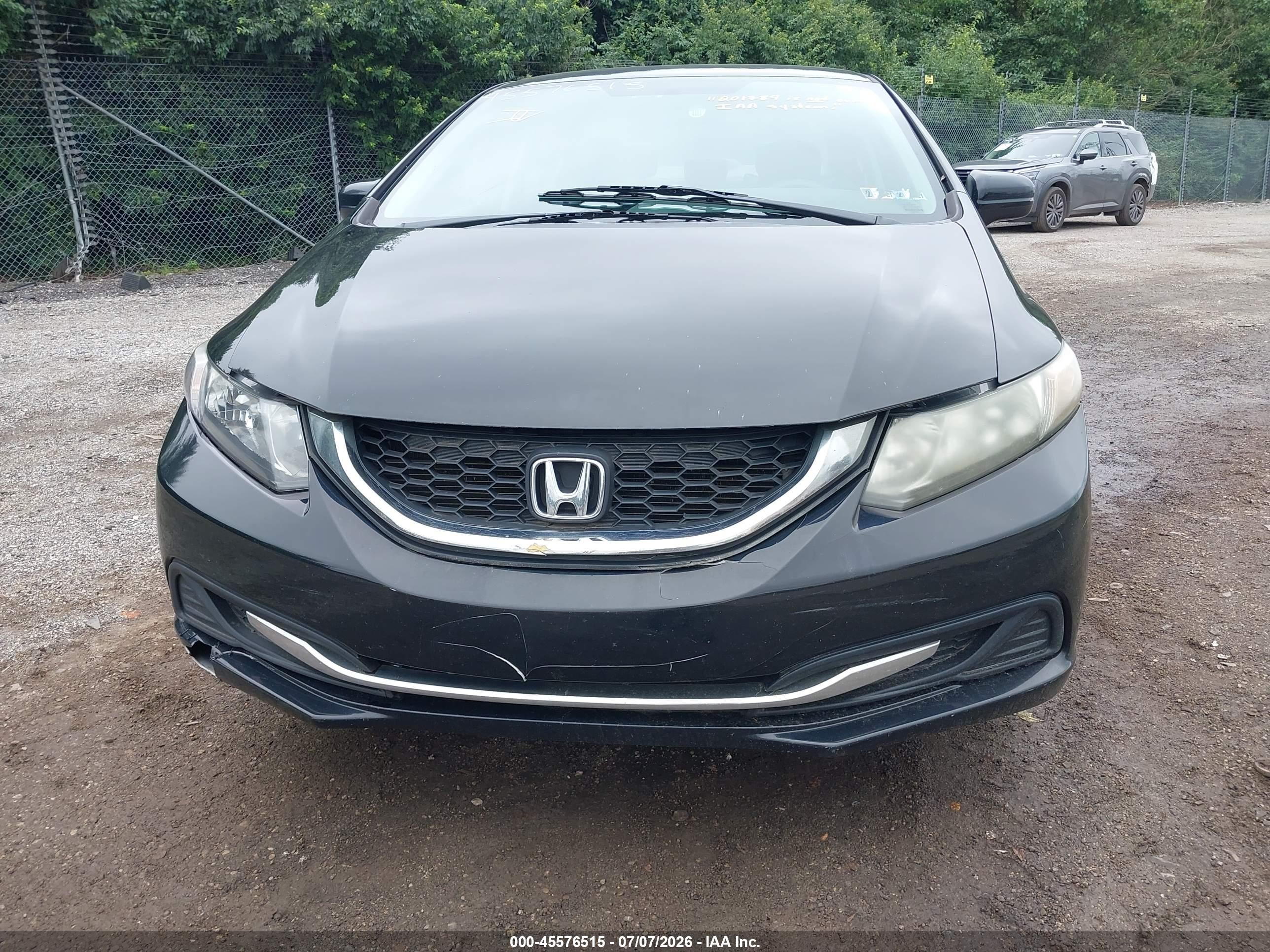 2014 Honda Civic Lx Black vin: 19XFB2F58EE201789