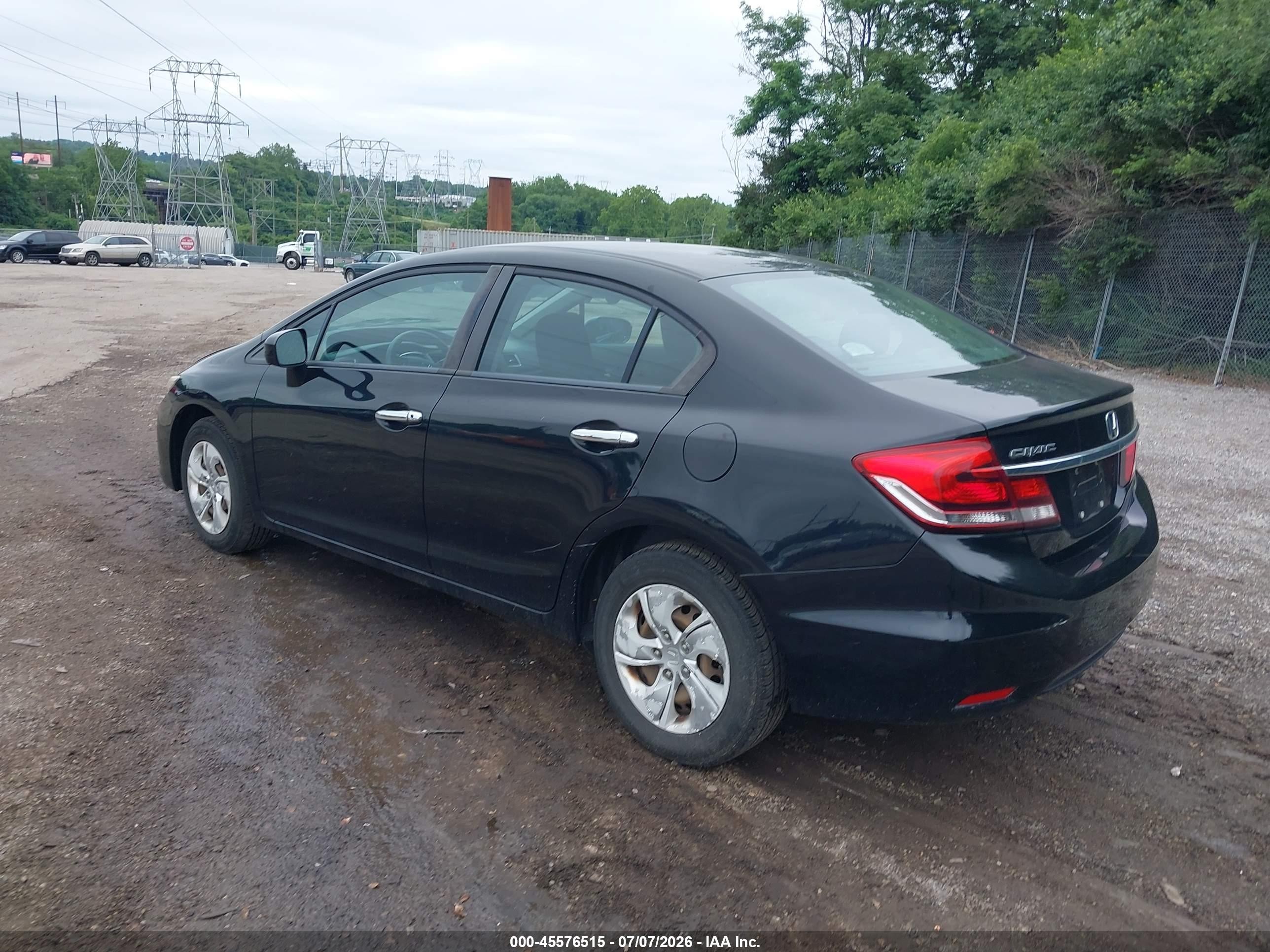 2014 Honda Civic Lx Black vin: 19XFB2F58EE201789