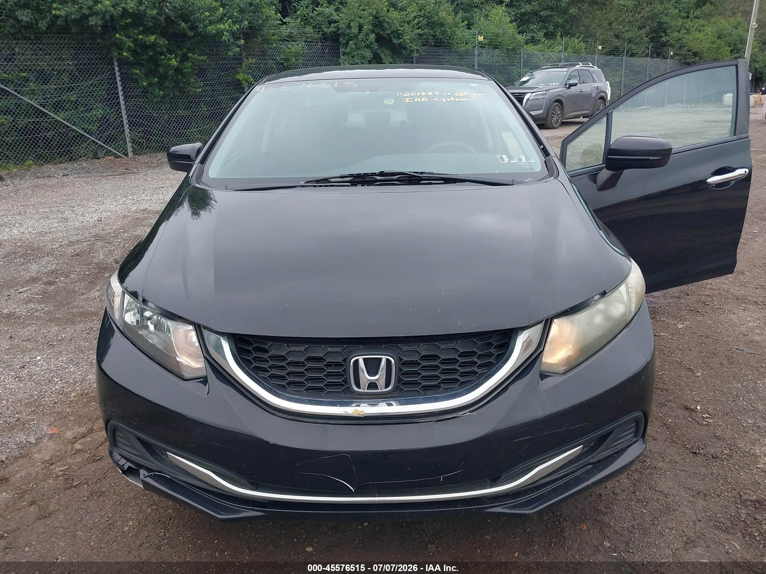 2014 Honda Civic Lx Black vin: 19XFB2F58EE201789