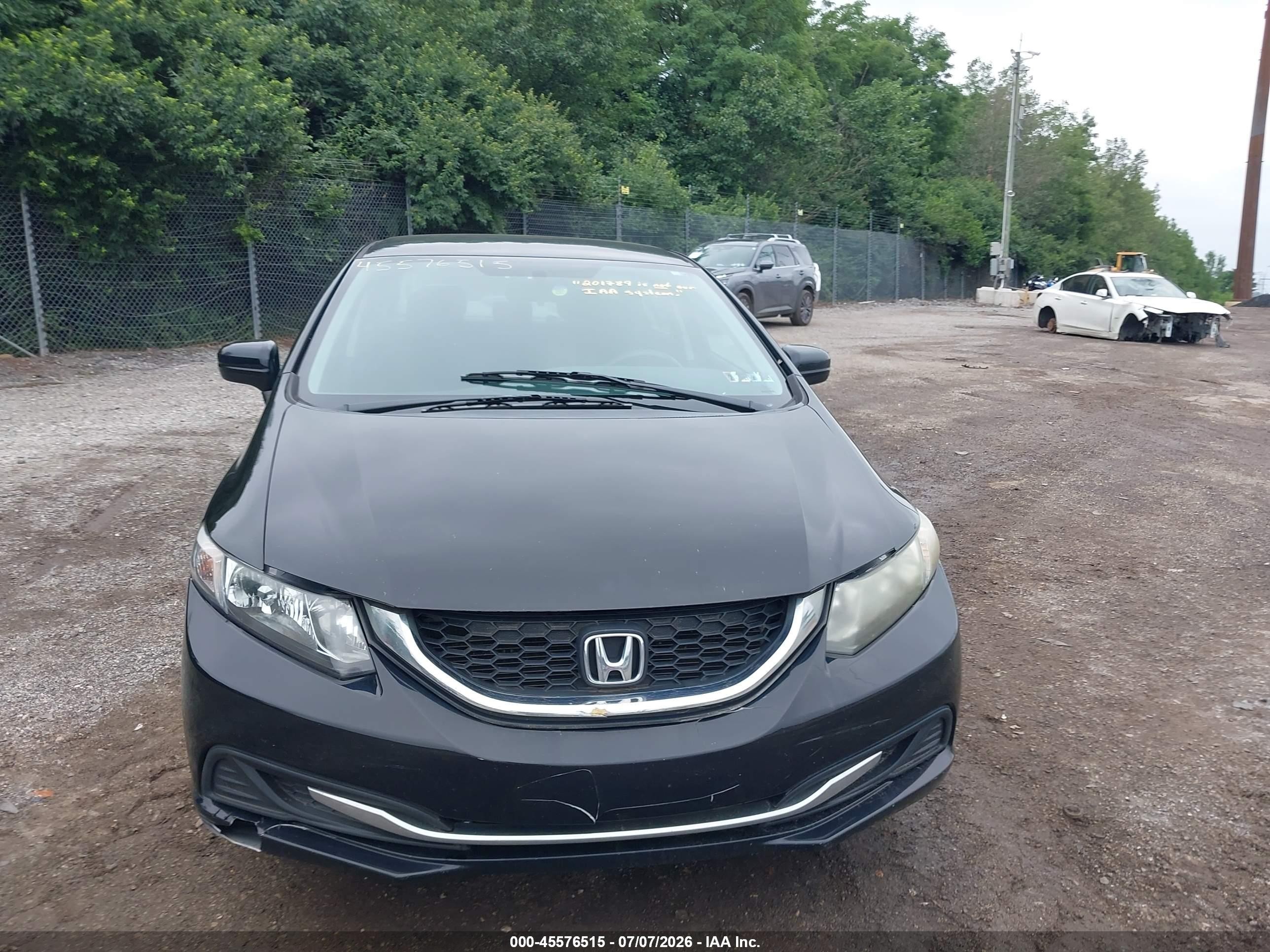 2014 Honda Civic Lx Black vin: 19XFB2F58EE201789