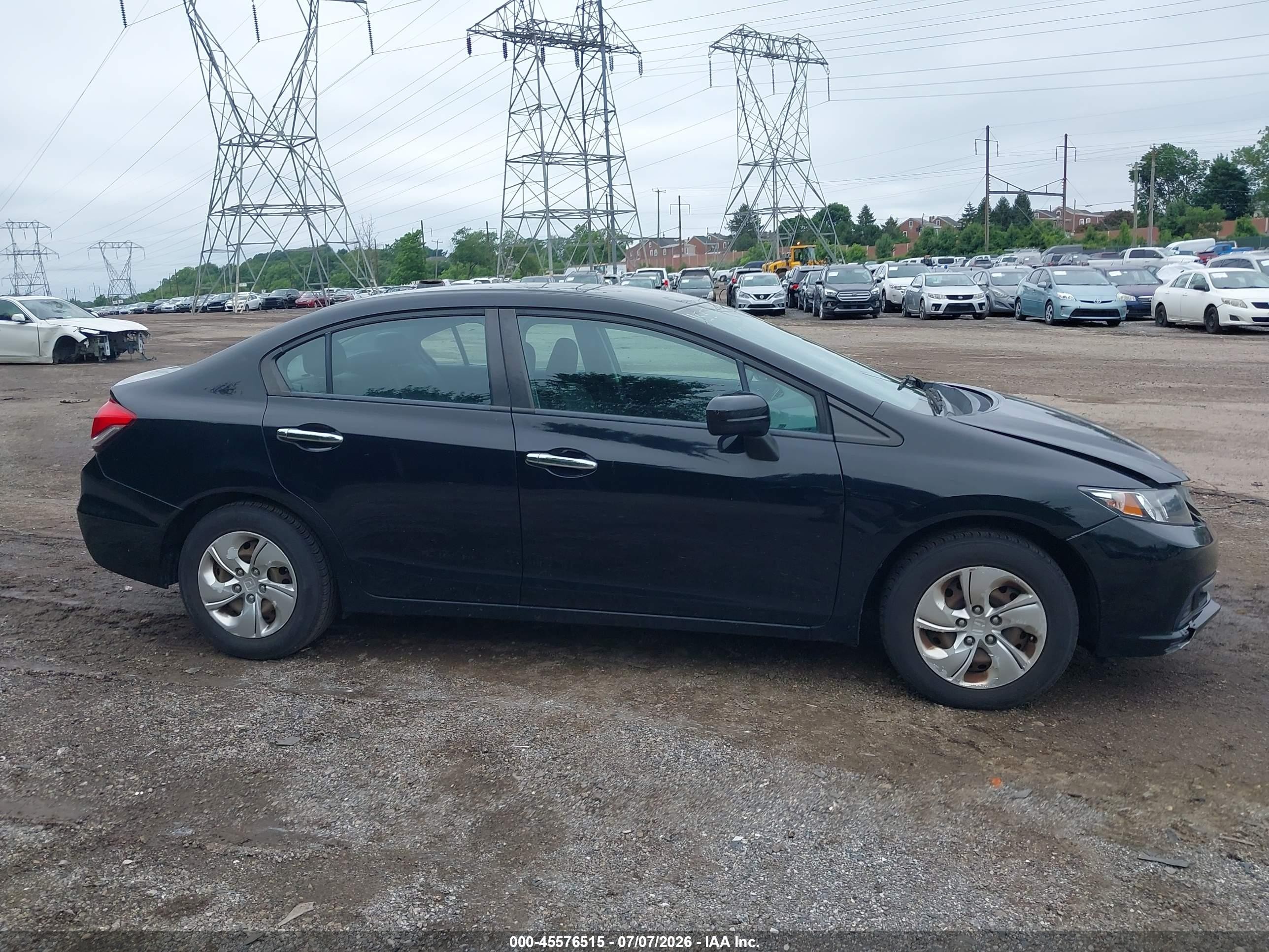 2014 Honda Civic Lx Black vin: 19XFB2F58EE201789