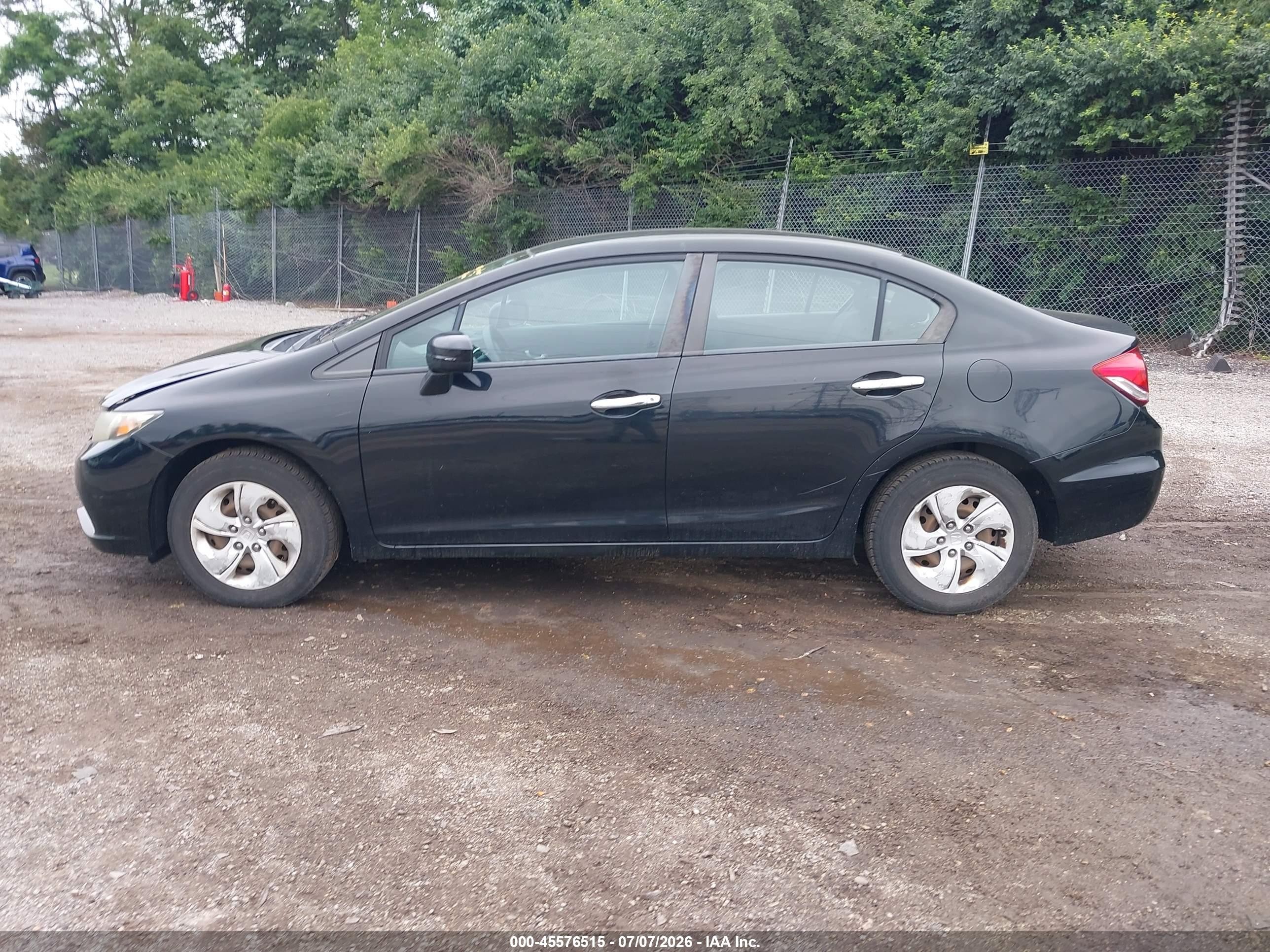 2014 Honda Civic Lx Black vin: 19XFB2F58EE201789
