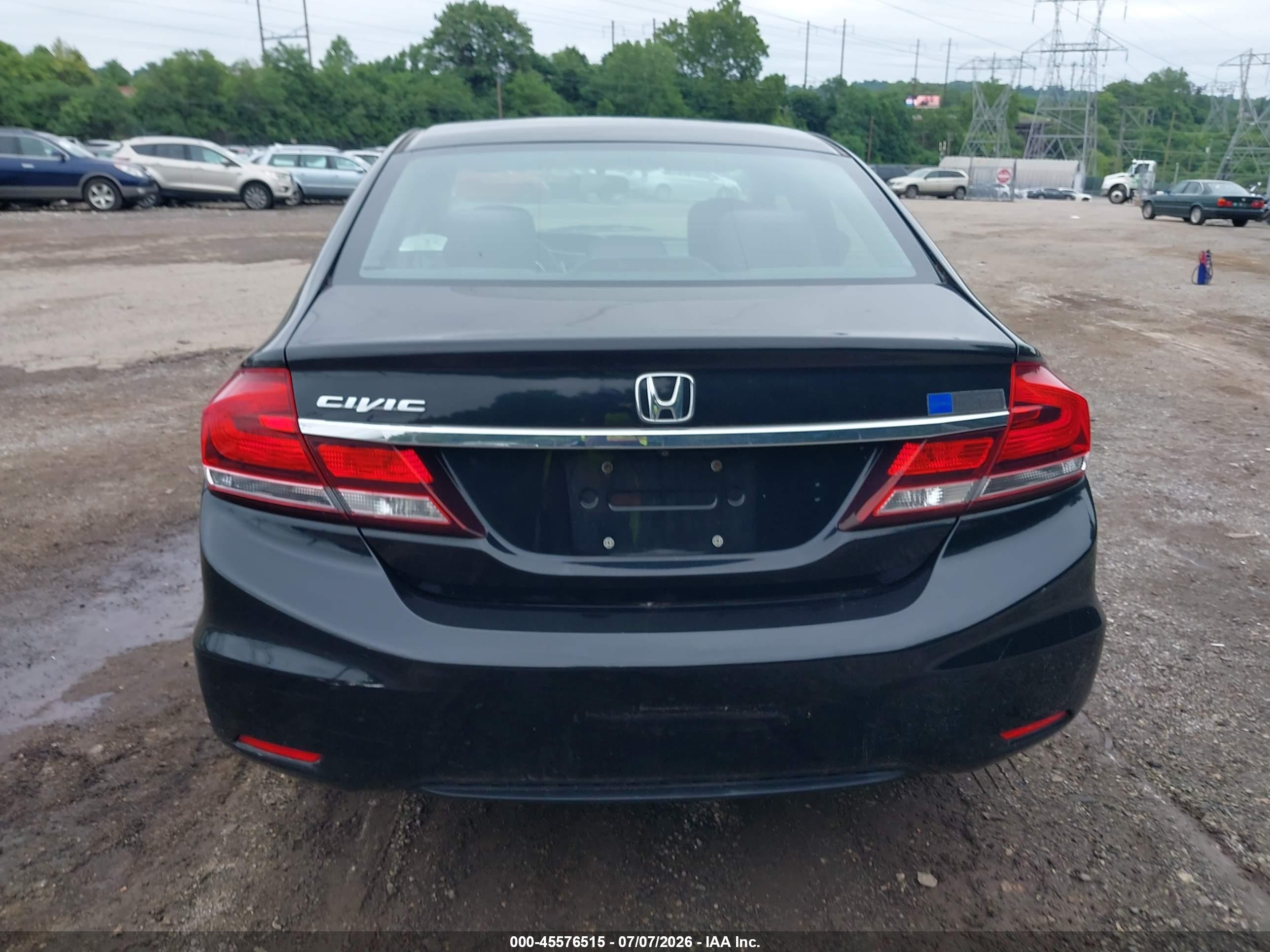 2014 Honda Civic Lx Black vin: 19XFB2F58EE201789