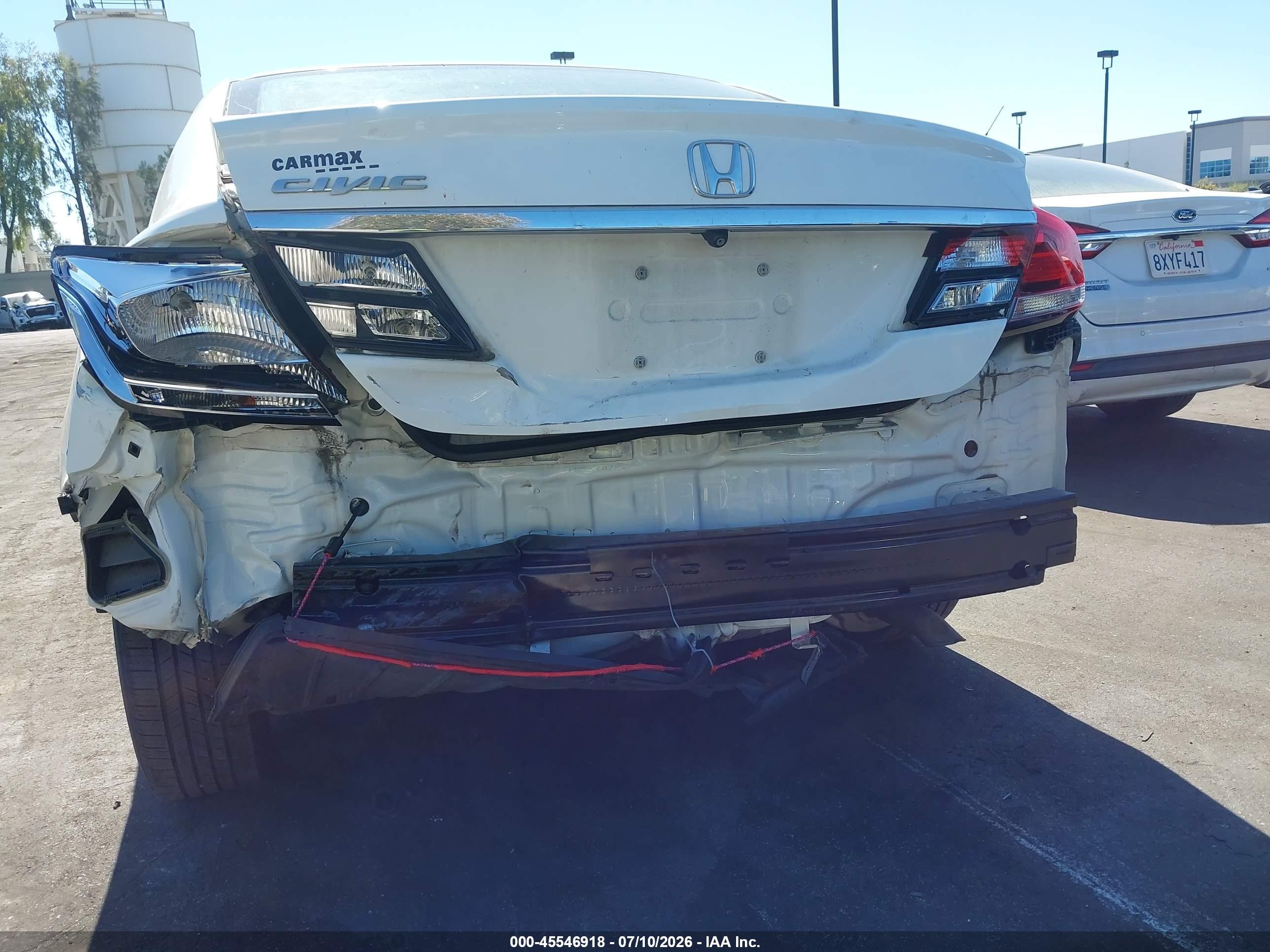2014 Honda Civic Lx White vin: 19XFB2F58EE211187
