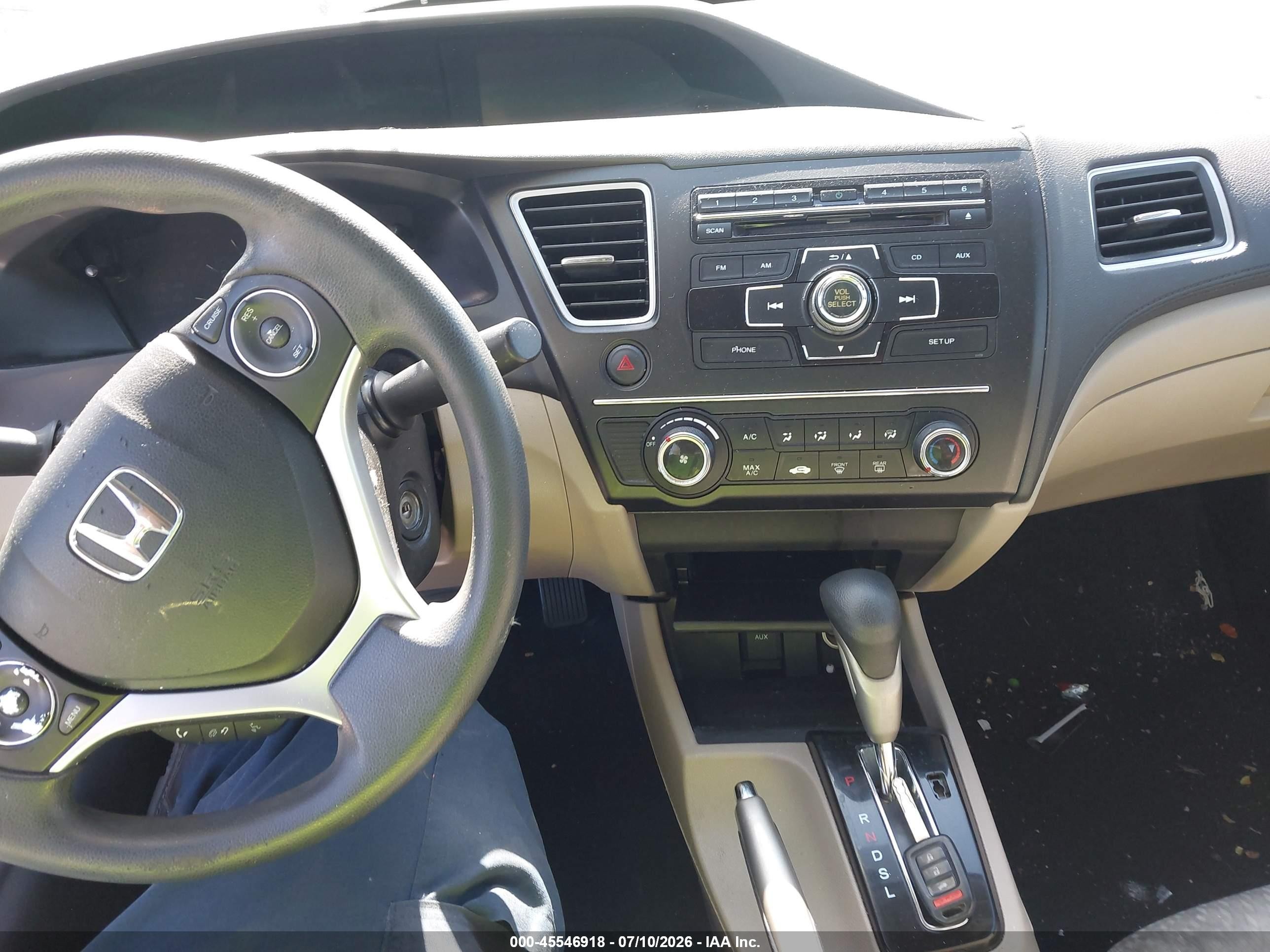 2014 Honda Civic Lx White vin: 19XFB2F58EE211187