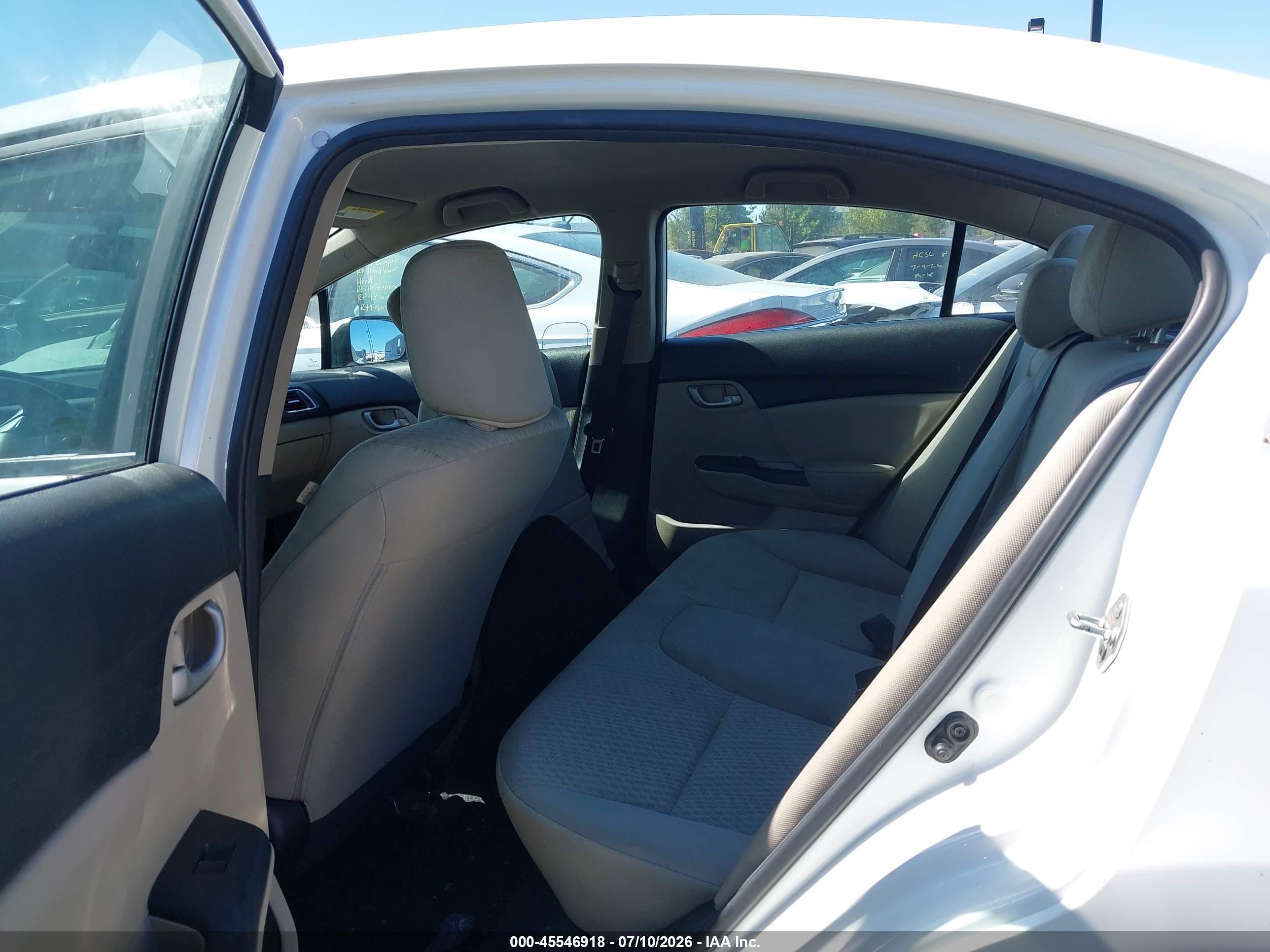 2014 Honda Civic Lx White vin: 19XFB2F58EE211187