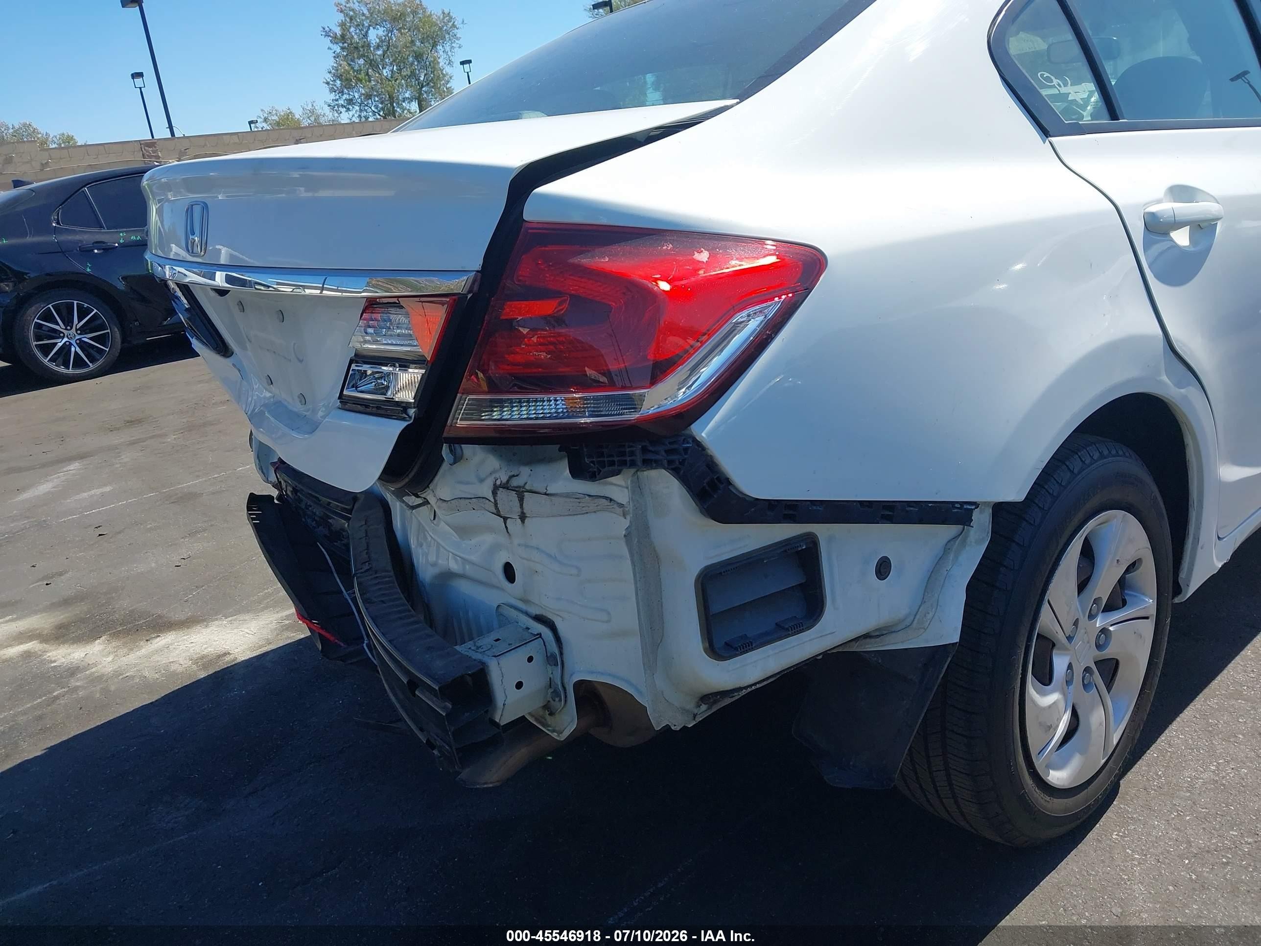 2014 Honda Civic Lx White vin: 19XFB2F58EE211187