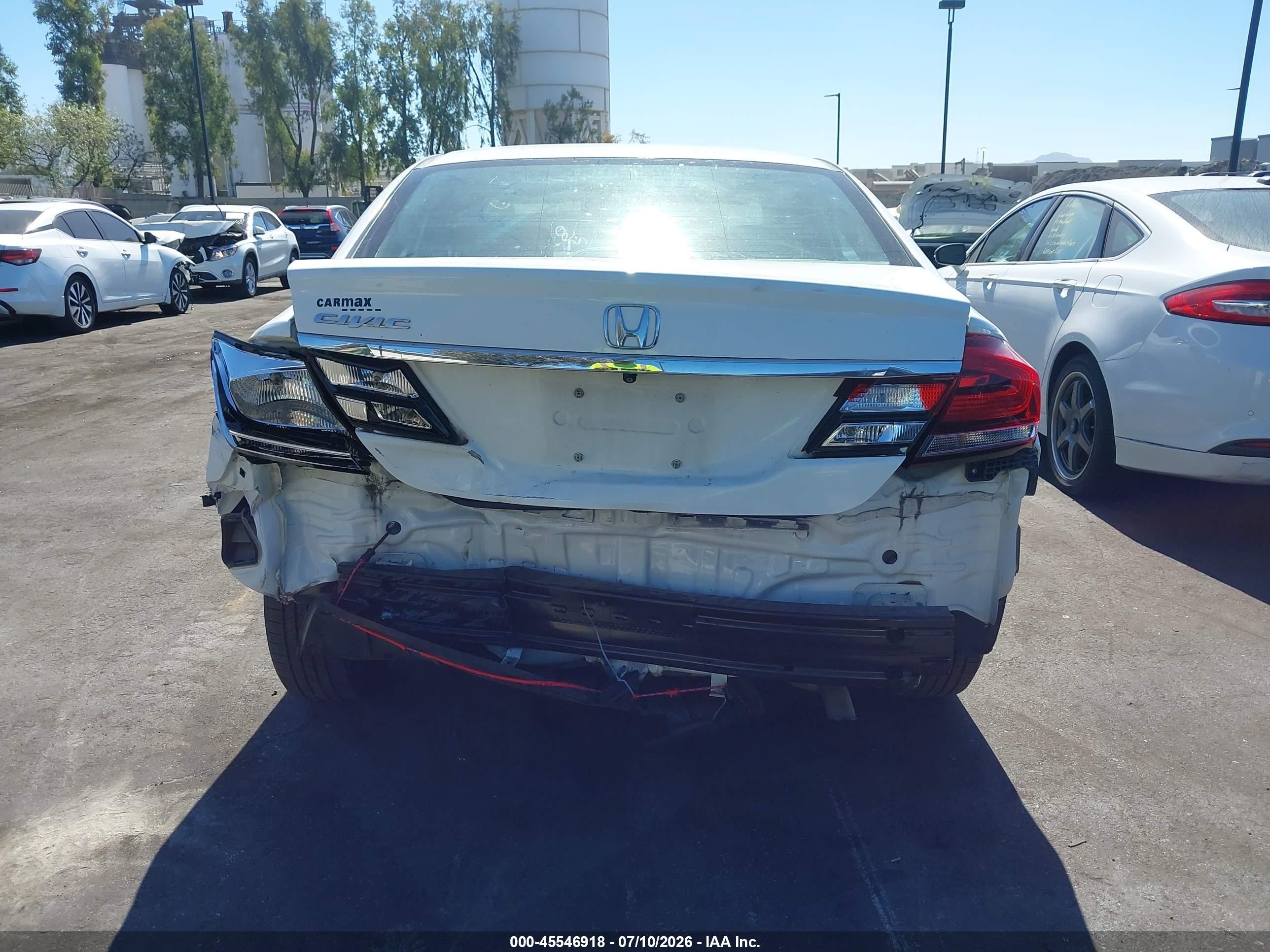 2014 Honda Civic Lx White vin: 19XFB2F58EE211187