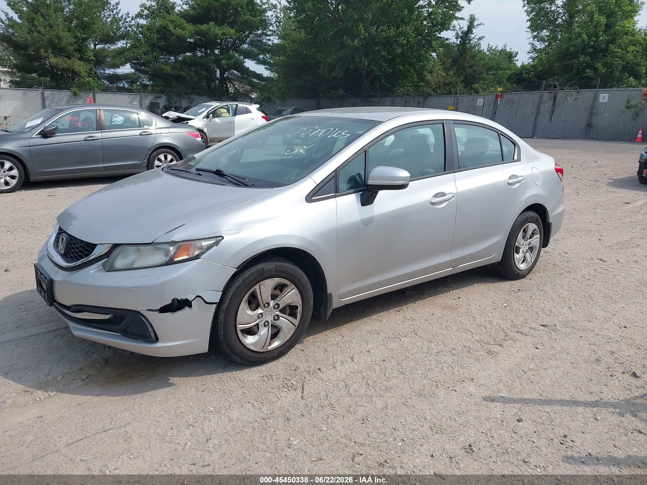 2014 Honda Civic Lx Silver vin: 19XFB2F58EE213960